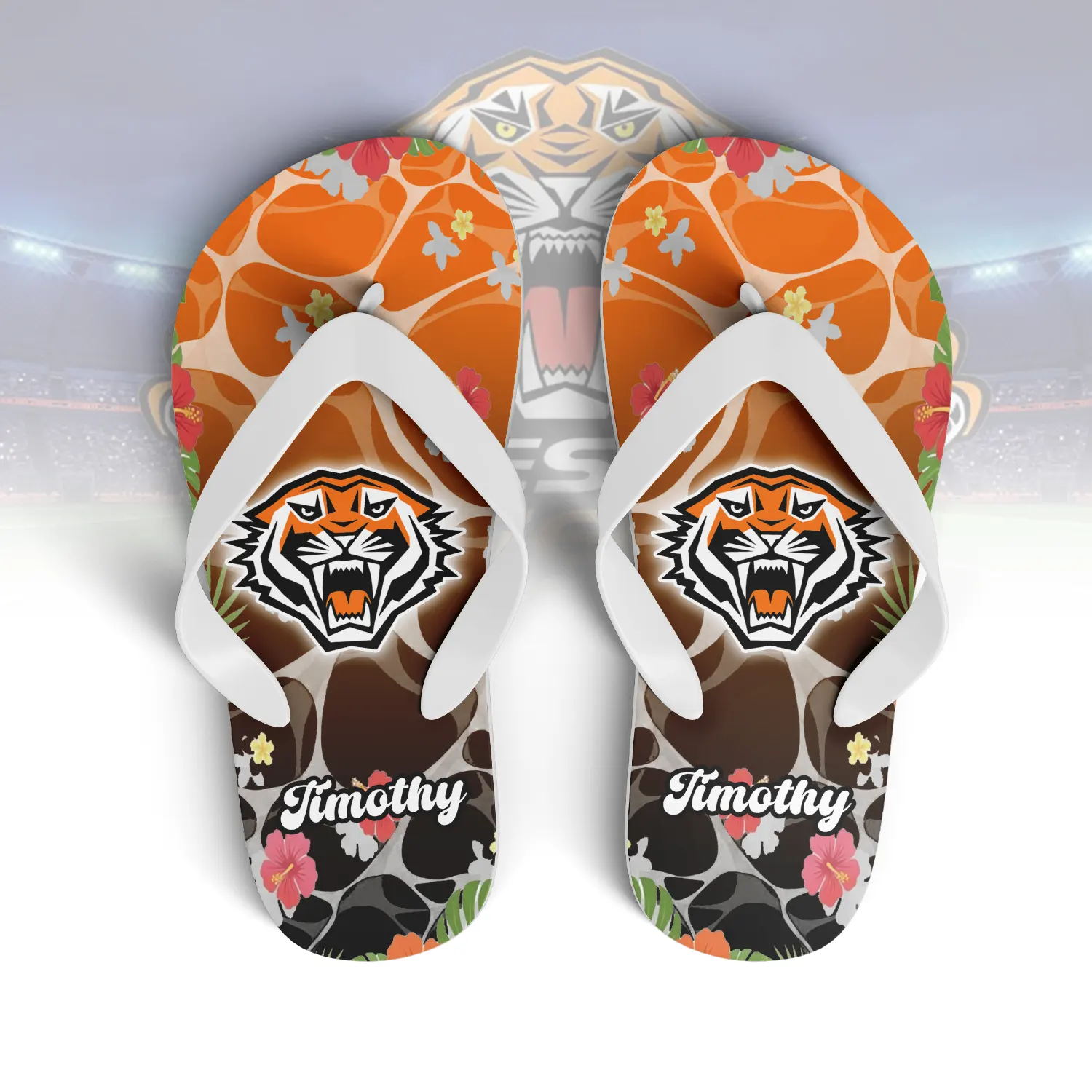 Auspiritmerch Wests Tigers Personalized Flip Flops Gift For Fans