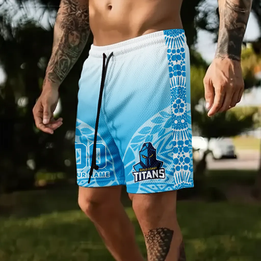 Auspiritmerch Gold Coast Titans Personalized Short Pants Gift For Fans