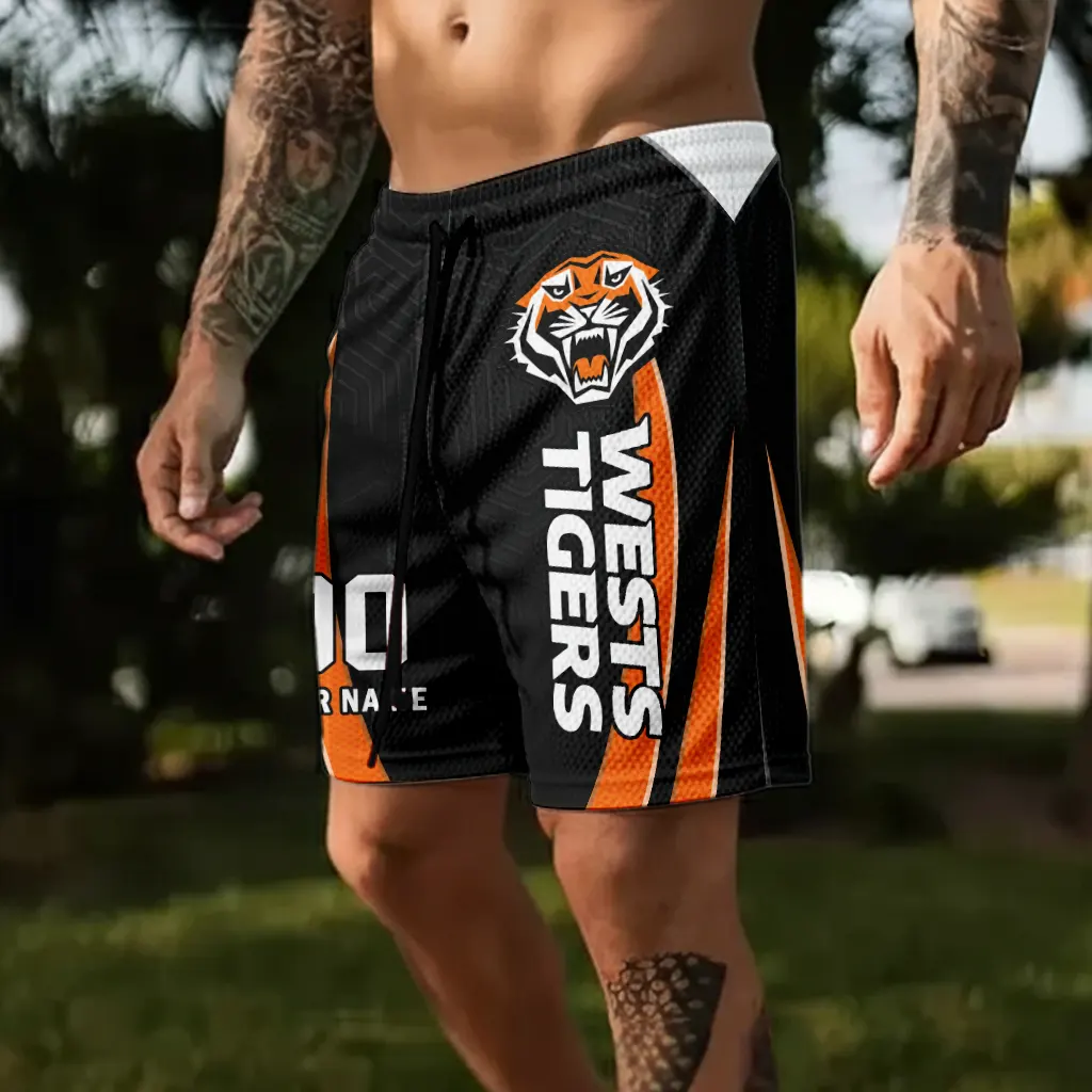 Auspiritmerch Wests Tigers Personalized Short Pants Gift For Fans