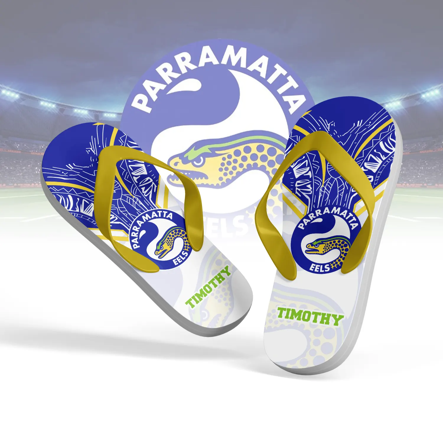 Auspiritmerch Parramatta Eels Personalized Flip Flops Gift For Fans