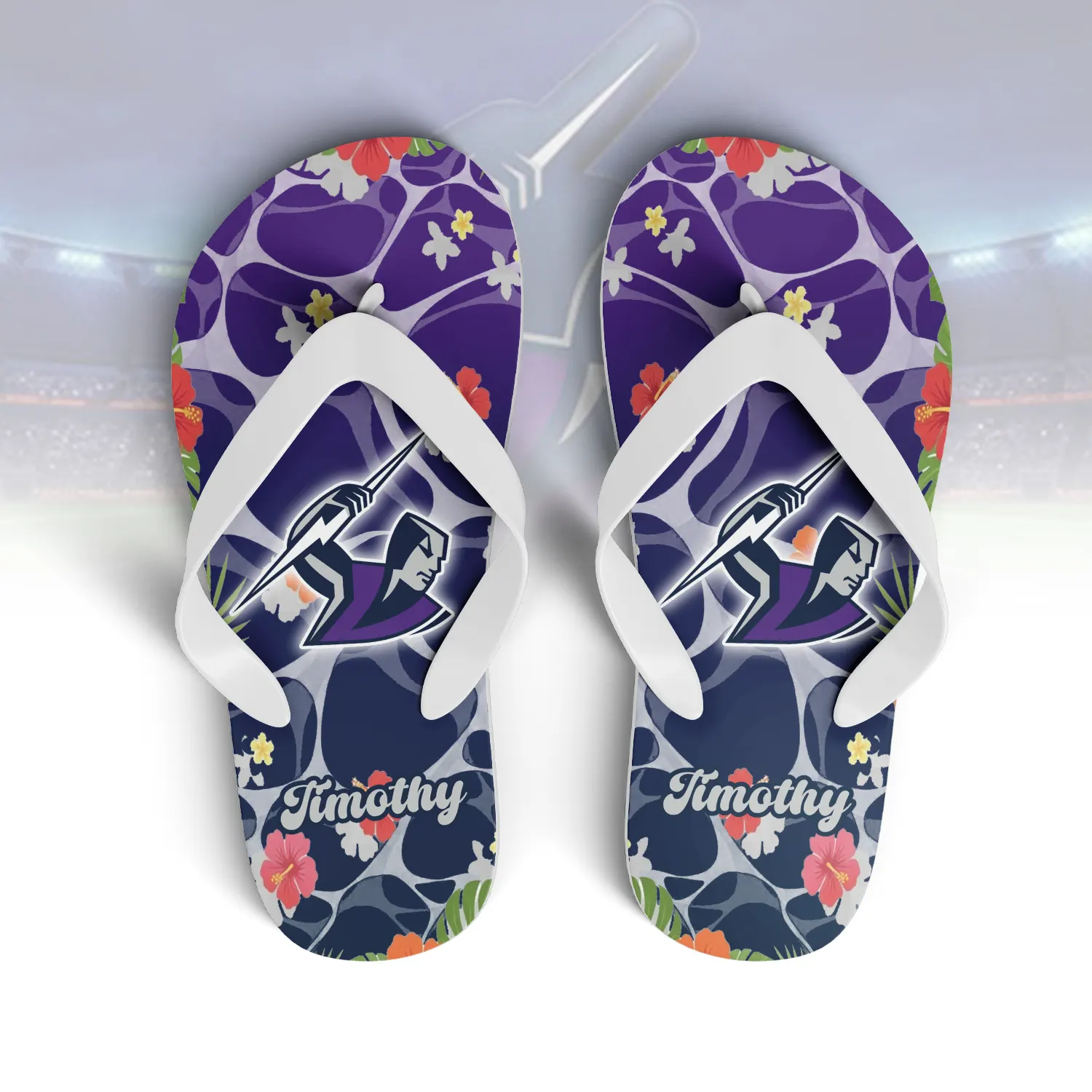 Auspiritmerch Melbourne Storm Personalized Flip Flops Gift For Fans