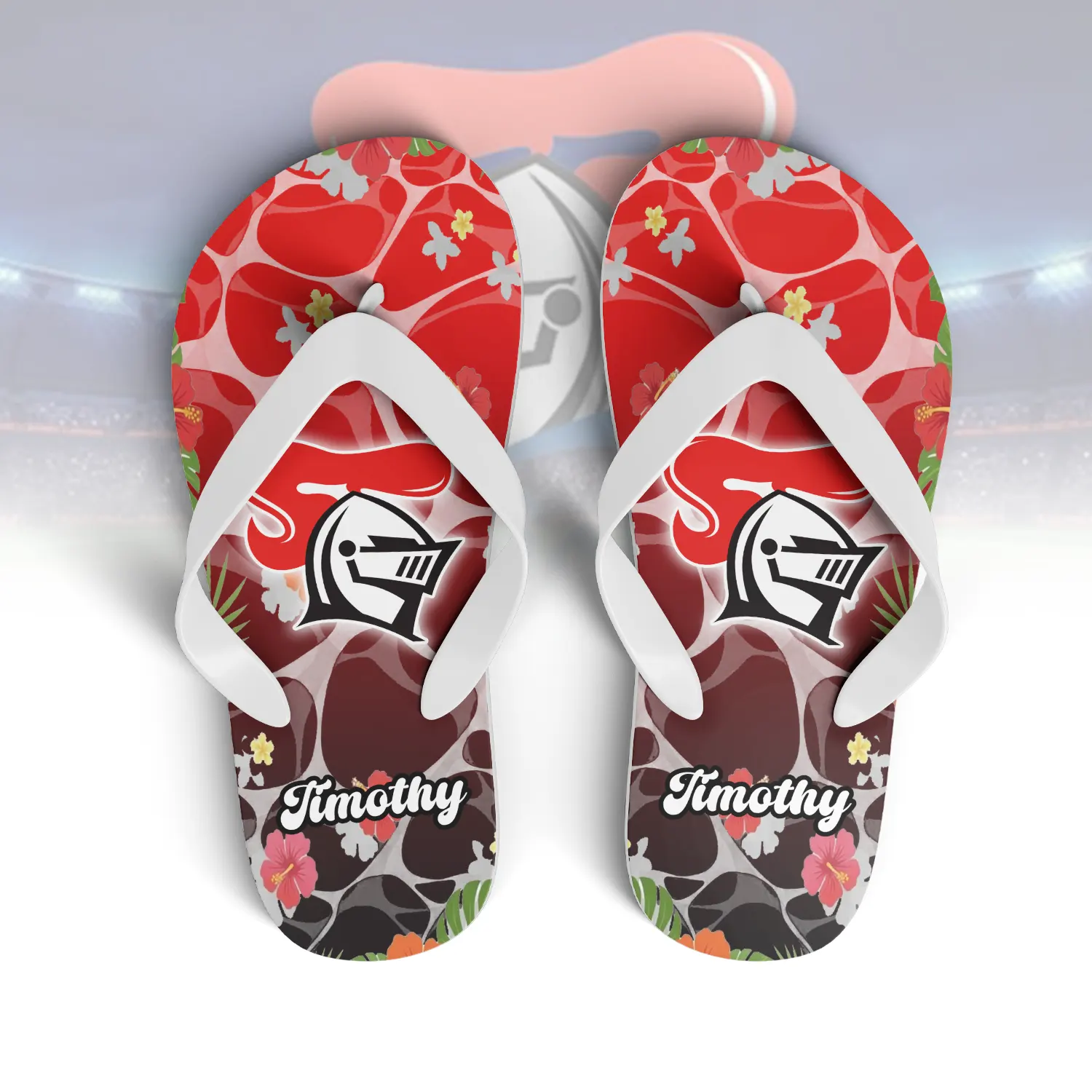 Auspiritmerch Newcastle Knights Personalized Flip Flops Gift For Fans