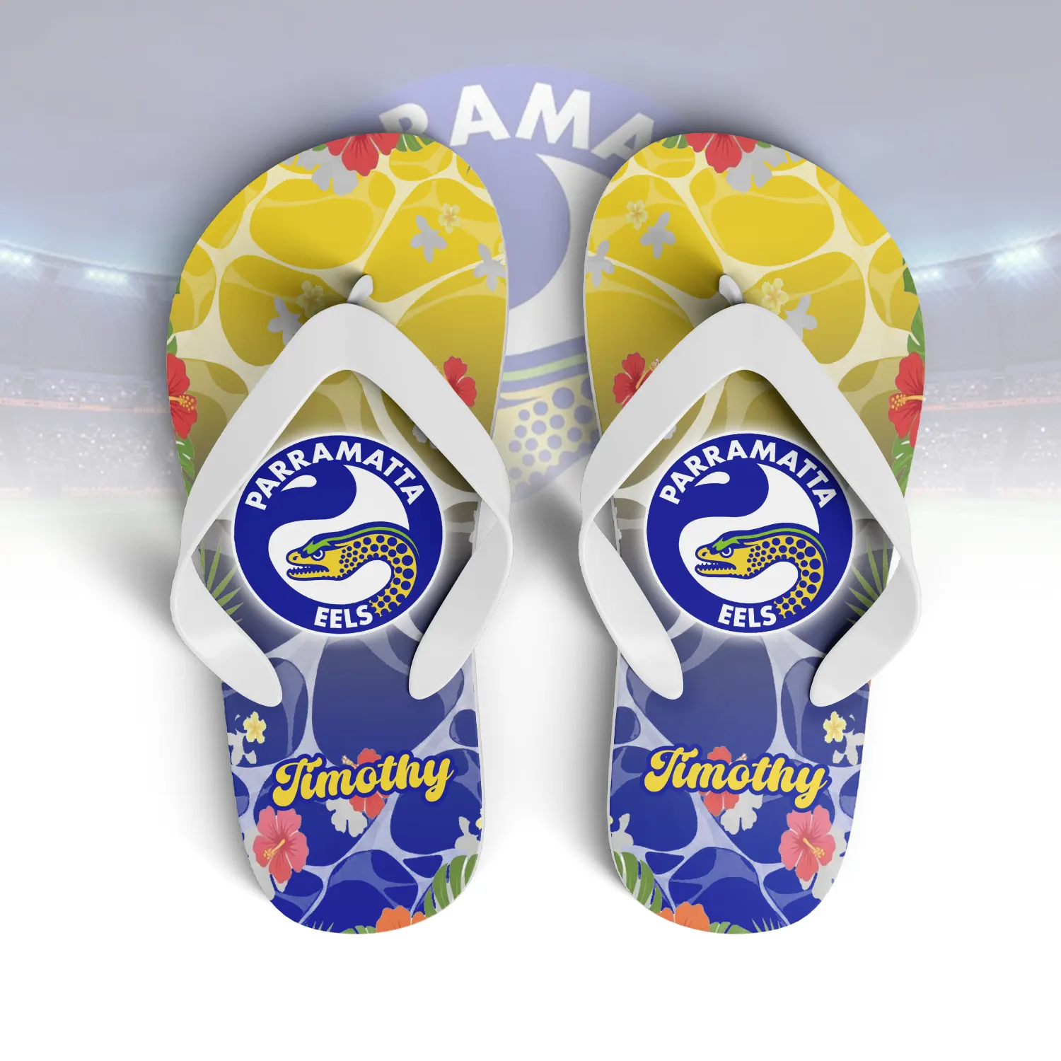 Auspiritmerch Parramatta Eels Personalized Flip Flops Gift For Fans