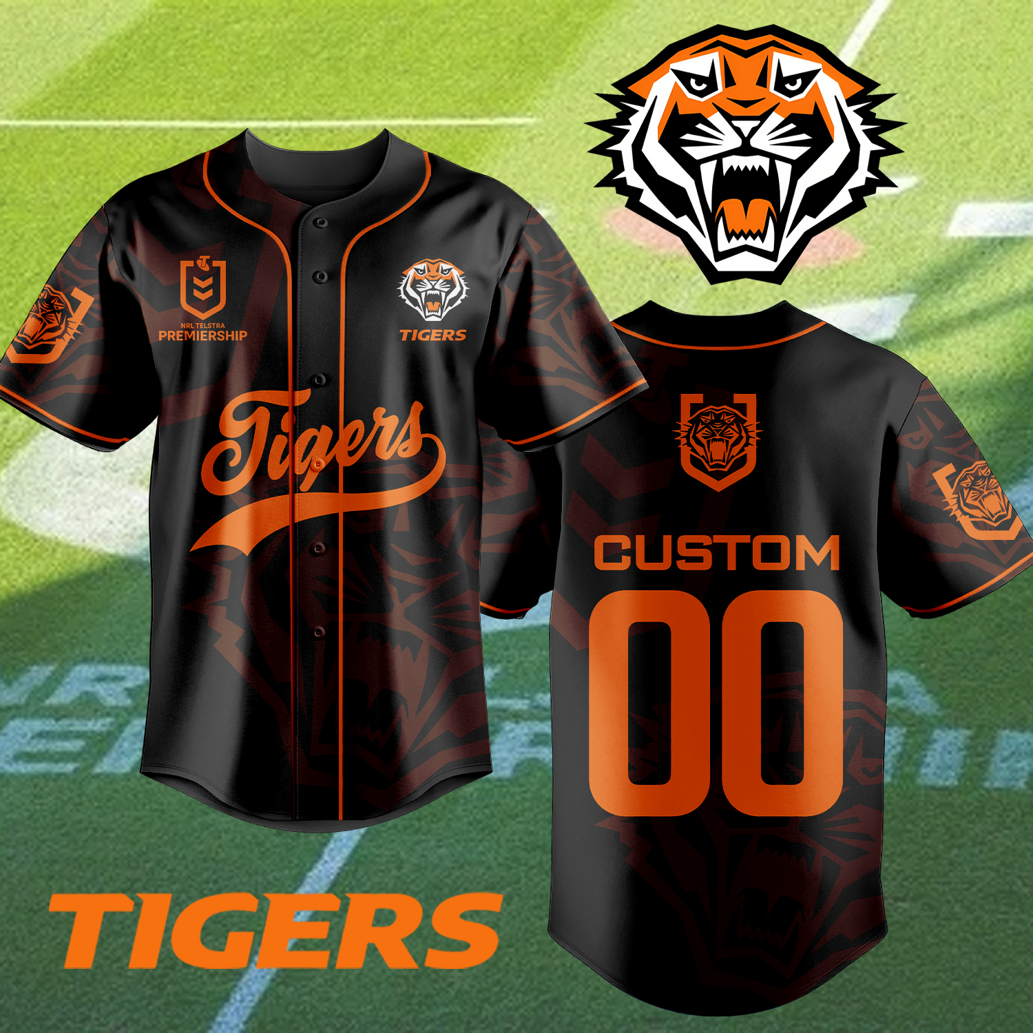 Auspiritmerch Wests Tigers Personalized Baseball Jersey Gift For Fans