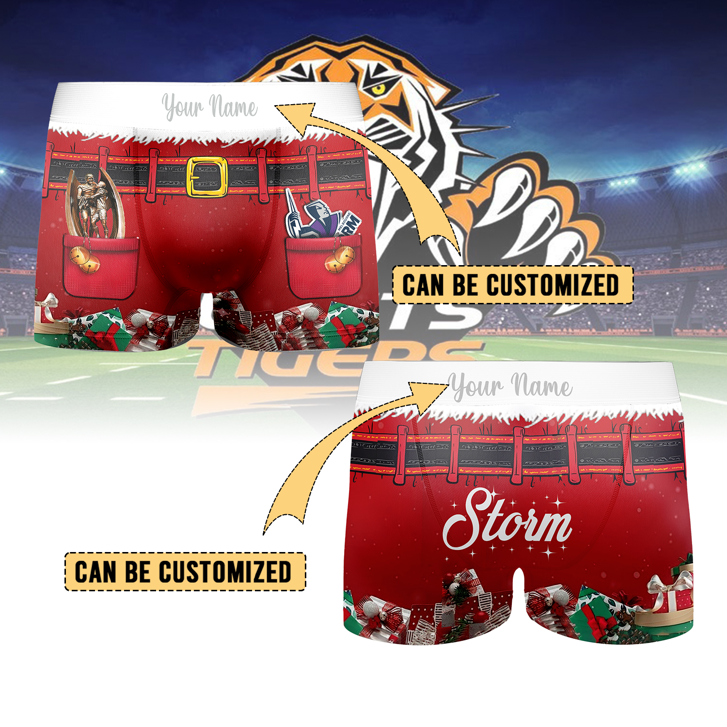 Auspiritmerch Melbourne Storm Personalized Boxer Briefs Men’s Underwear Gift For Fans