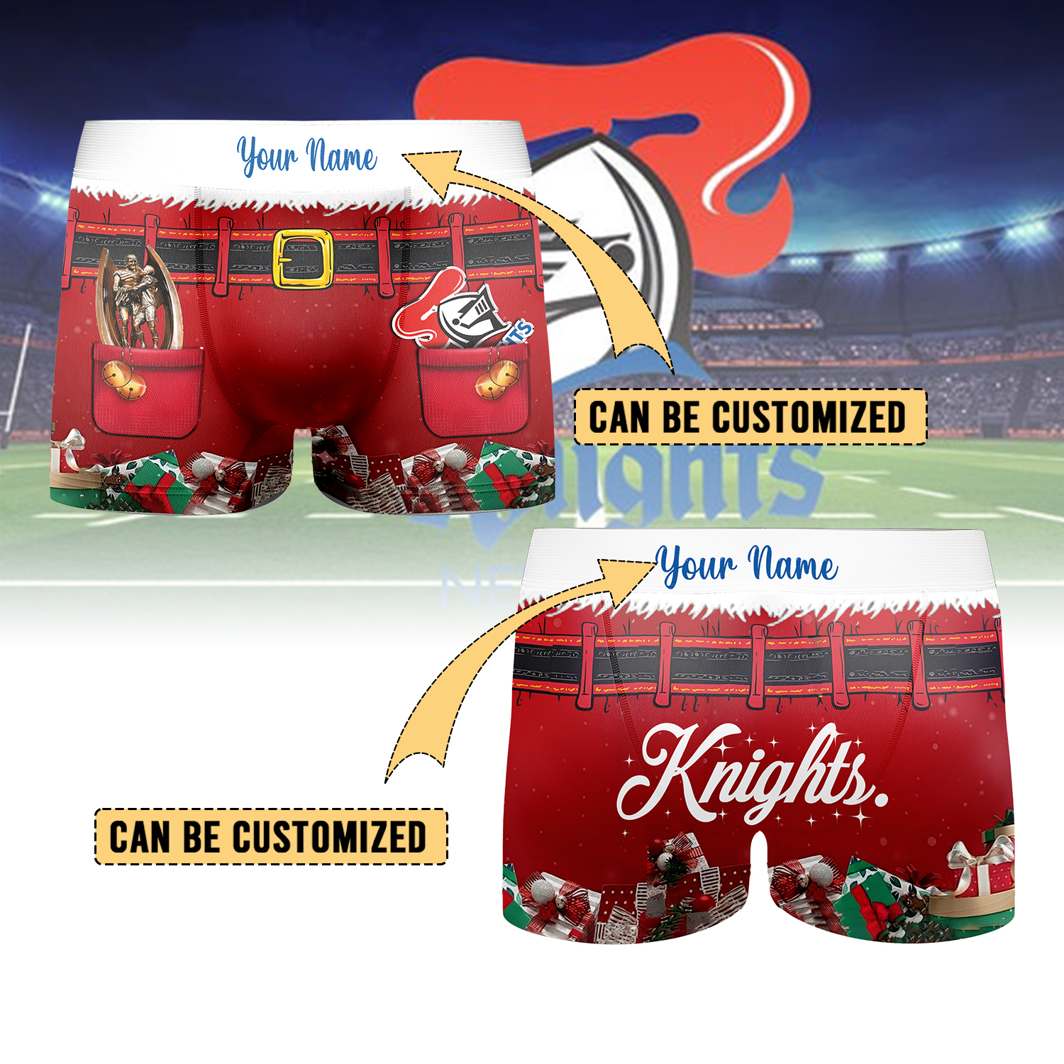 Auspiritmerch Newcastle Knights Personalized Boxer Briefs Men’s Underwear Gift For Fans