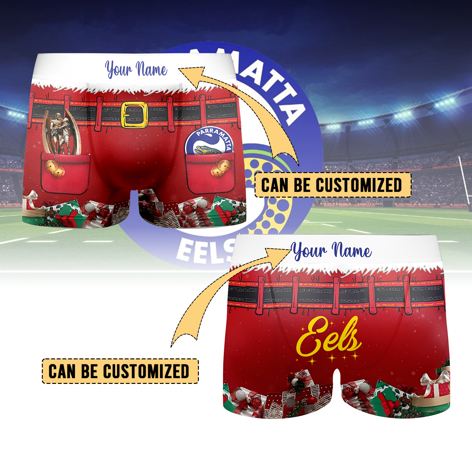 Auspiritmerch Parramatta Eels Personalized Boxer Briefs Men’s Underwear Gift For Fans