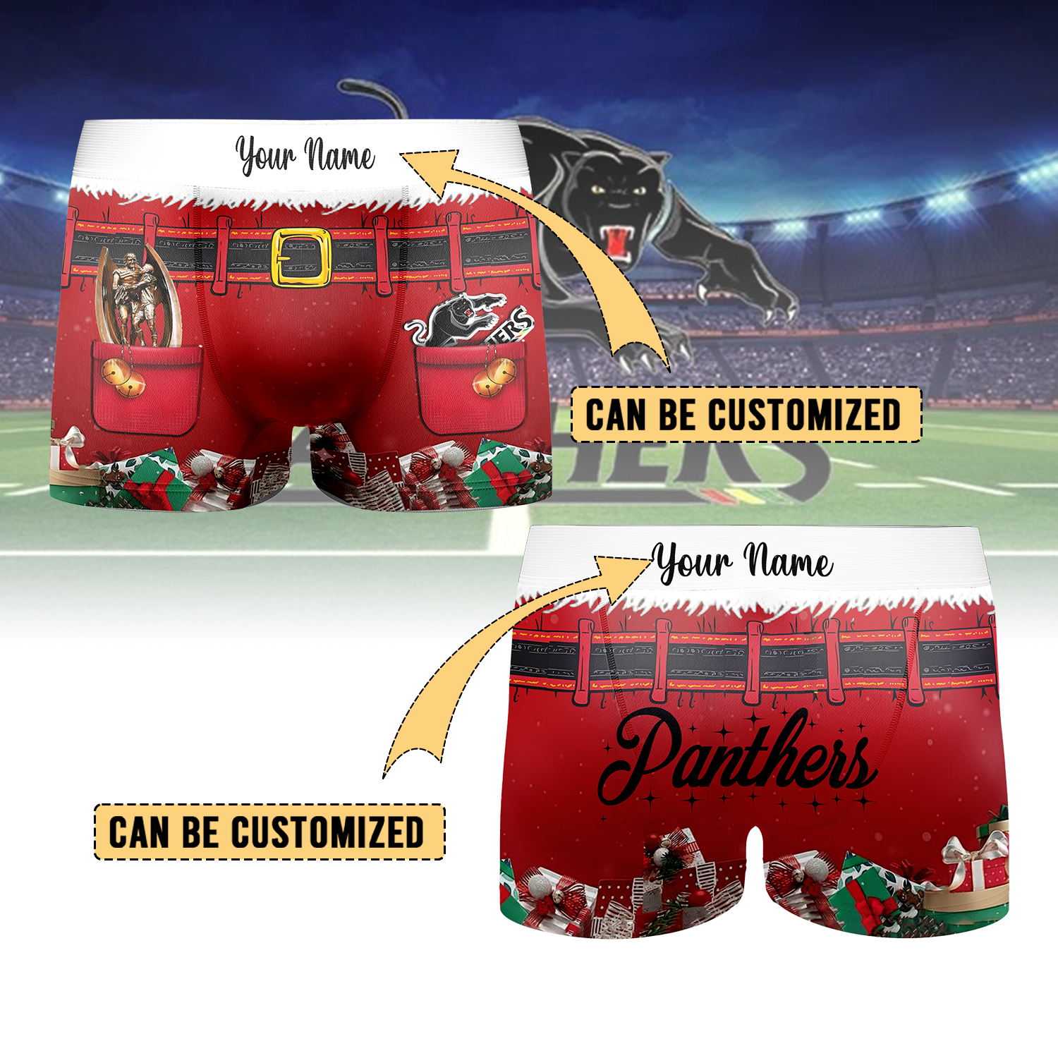 Auspiritmerch Penrith Panthers Personalized Boxer Briefs Men’s Underwear Gift For Fans