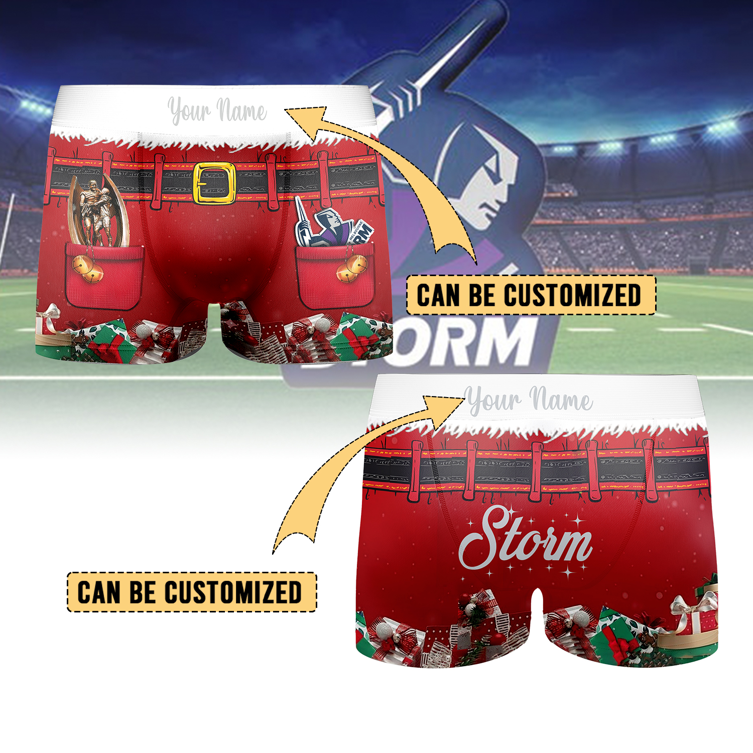 Auspiritmerch Melbourne Storm Personalized Boxer Briefs Men’s Underwear Gift For Fans