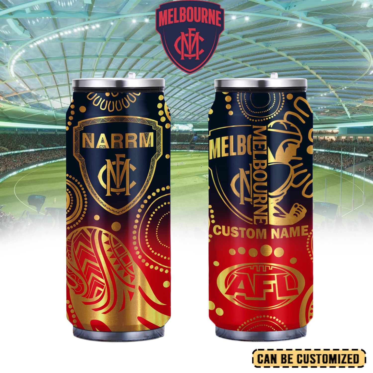 Auspiritmerch Melbourne Demons Personalized Can Shaped Tumbler Gift For Fans