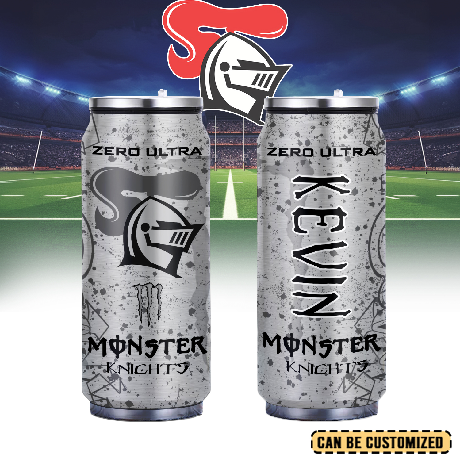 Auspiritmerch Newcastle Knights Personalized Can Shaped Tumbler Gift For Fans