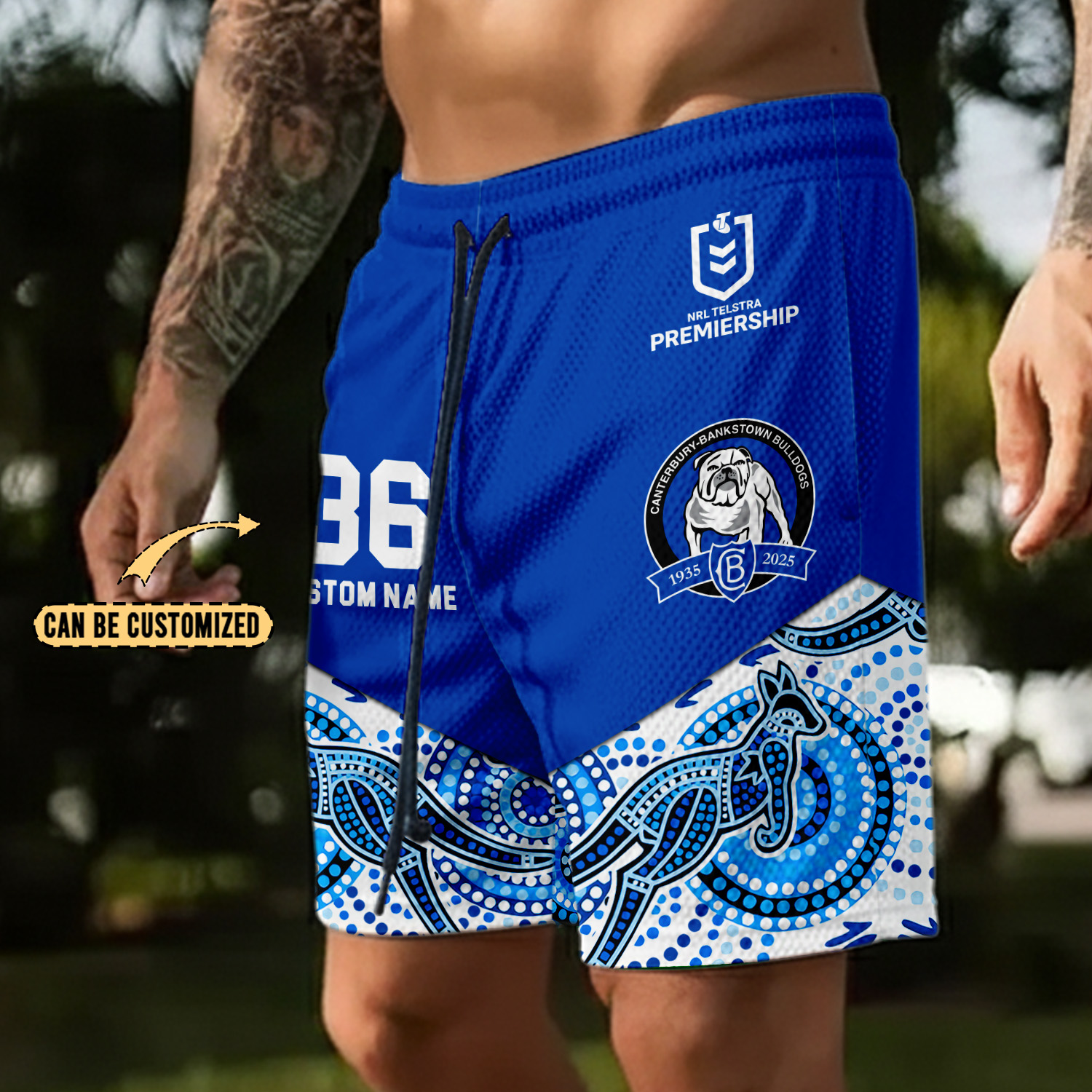 Auspiritmerch Canterbury-Bankstown Bulldogs Personalized Short Pants Gift For Fans