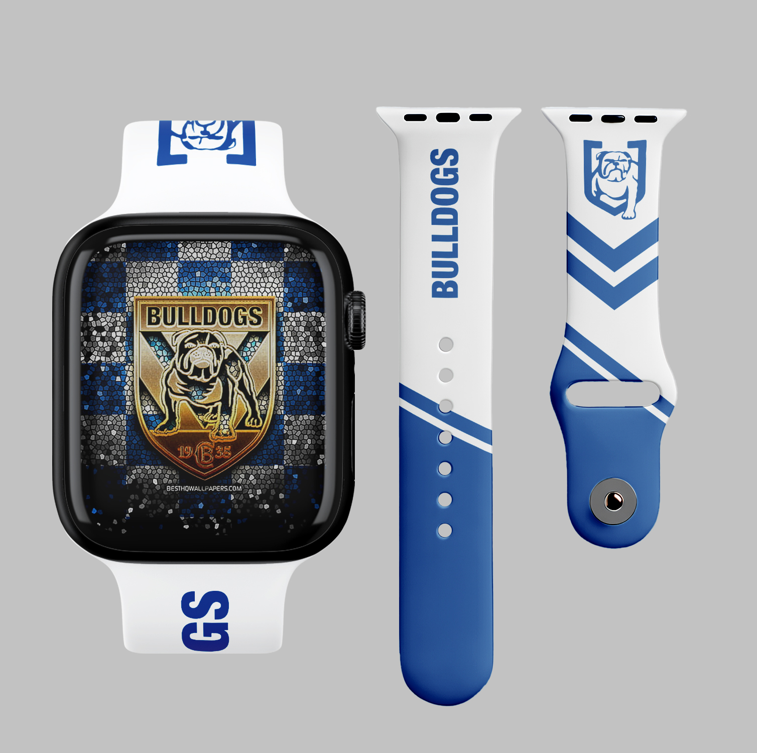 Auspiritmerch Canterbury-Bankstown Bulldogs Personalized Apple Watch Band Gifts For Fans