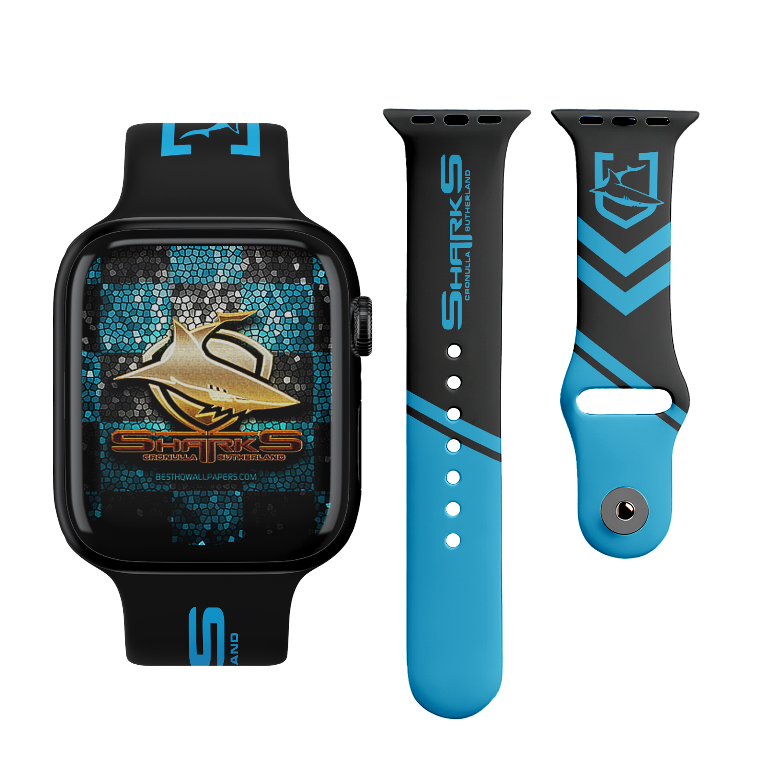Auspiritmerch Cronulla-Sutherland Sharks Personalized Apple Watch Band Gifts For Fans