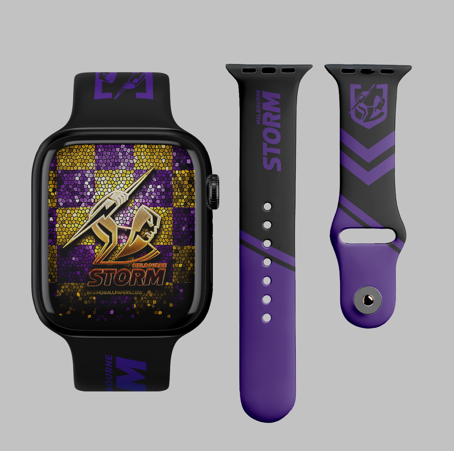 Auspiritmerch Melbourne Storm Personalized Apple Watch Band Gifts For Fans