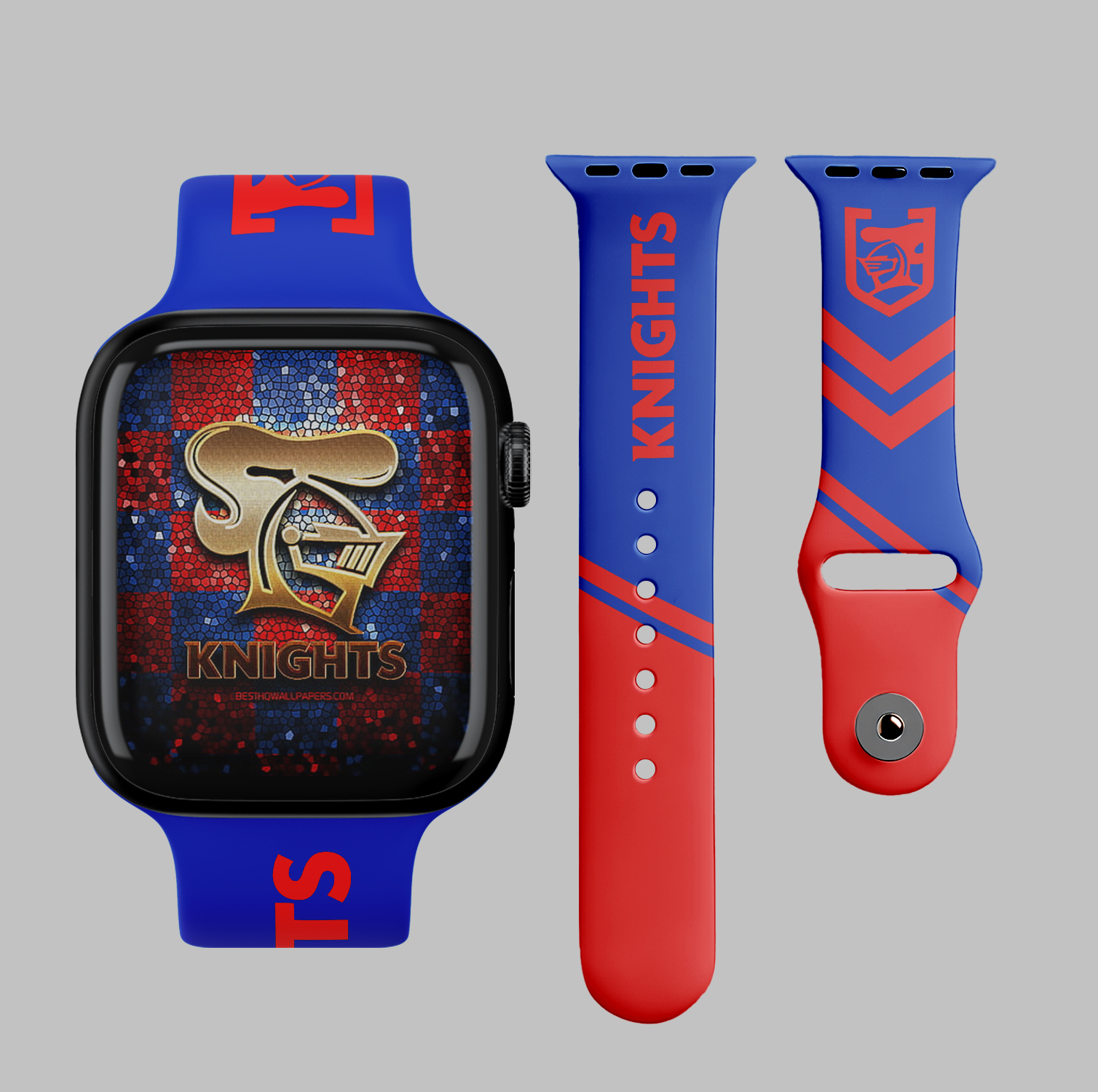 Auspiritmerch Newcastle Knights Personalized Apple Watch Band Gifts For Fans