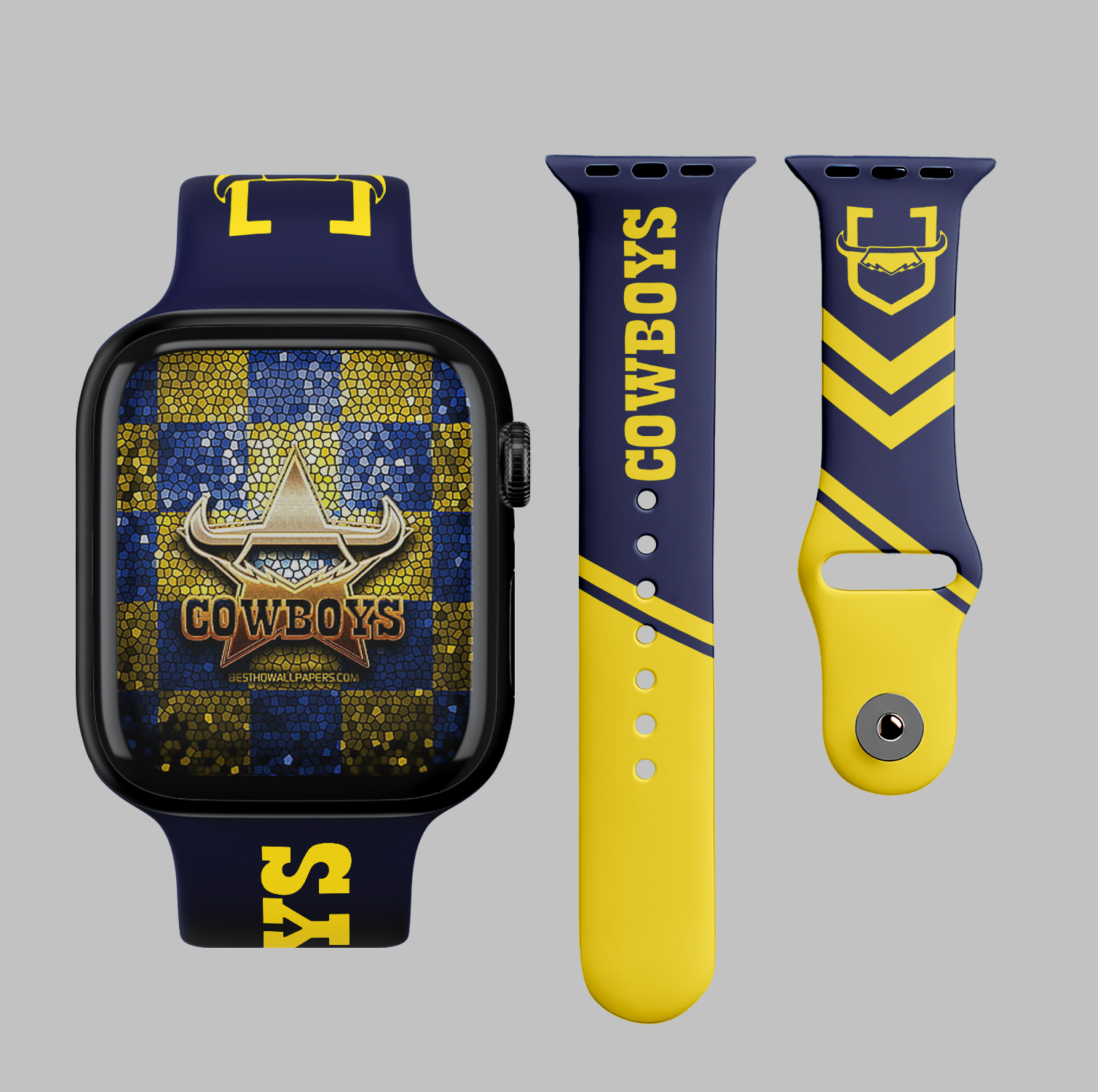 Auspiritmerch North Queensland Cowboys Personalized Apple Watch Band Gifts For Fans