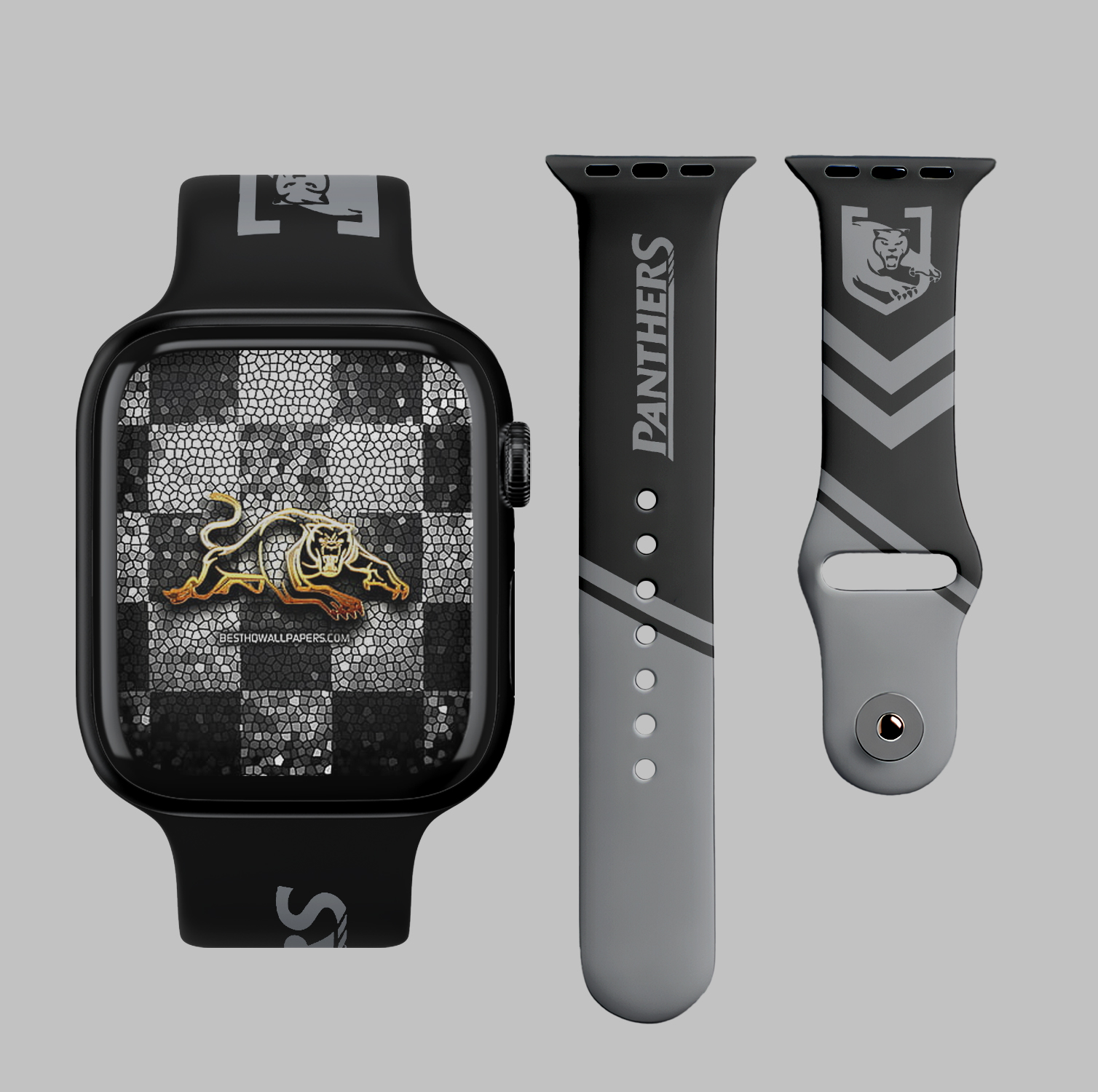 Auspiritmerch Penrith Panthers Personalized Apple Watch Band Gifts For Fans