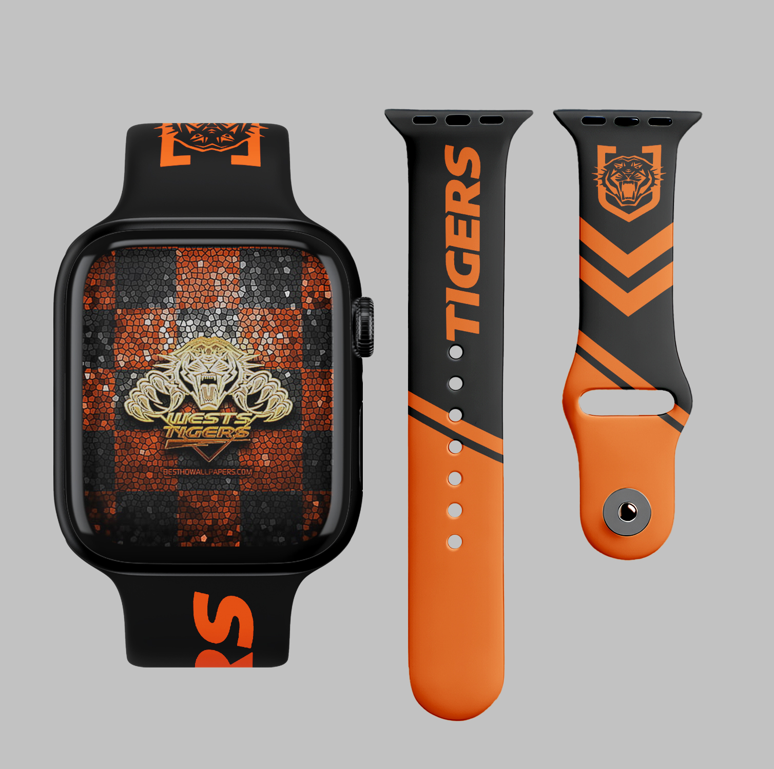 Auspiritmerch Wests Tigers Personalized Apple Watch Band Gifts For Fans