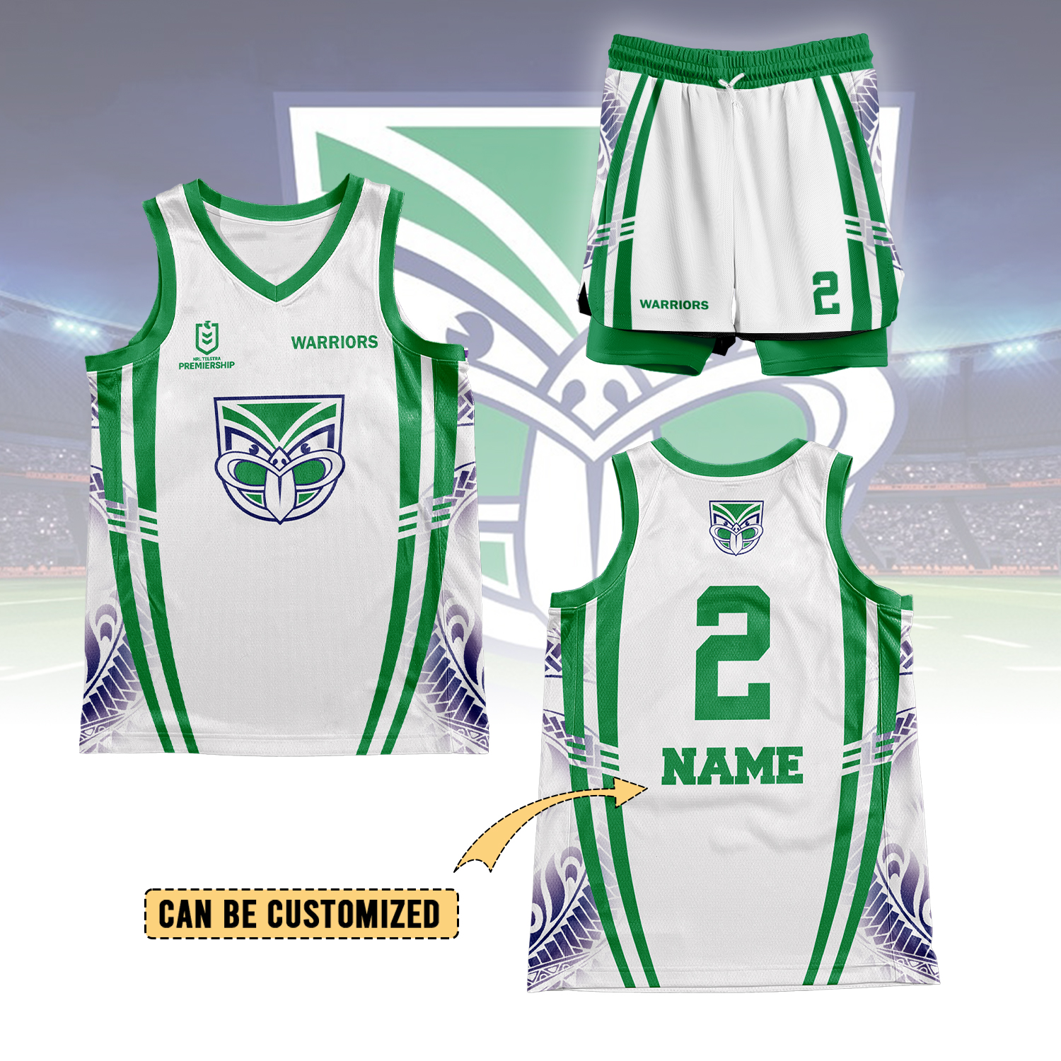 Auspiritmerch New Zealand Warriors Personalized Basketball Jersey Set Gifts For Fans