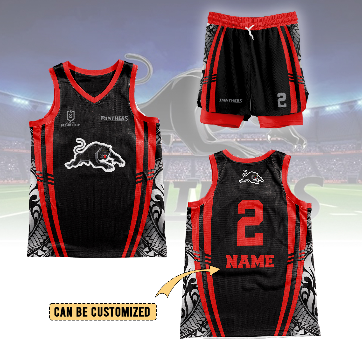 Auspiritmerch Penrith Panthers Personalized Basketball Jersey Set Gifts For Fans