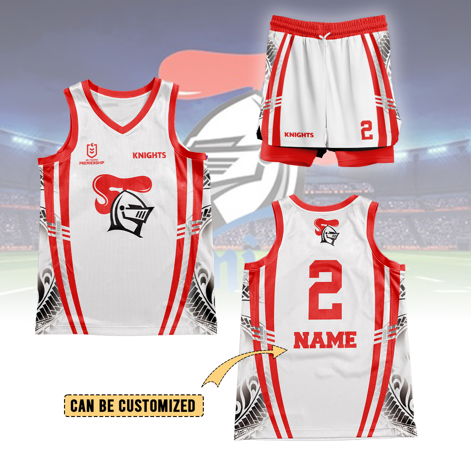 Auspiritmerch Newcastle Knights Personalized Basketball Jersey Set Gifts For Fans