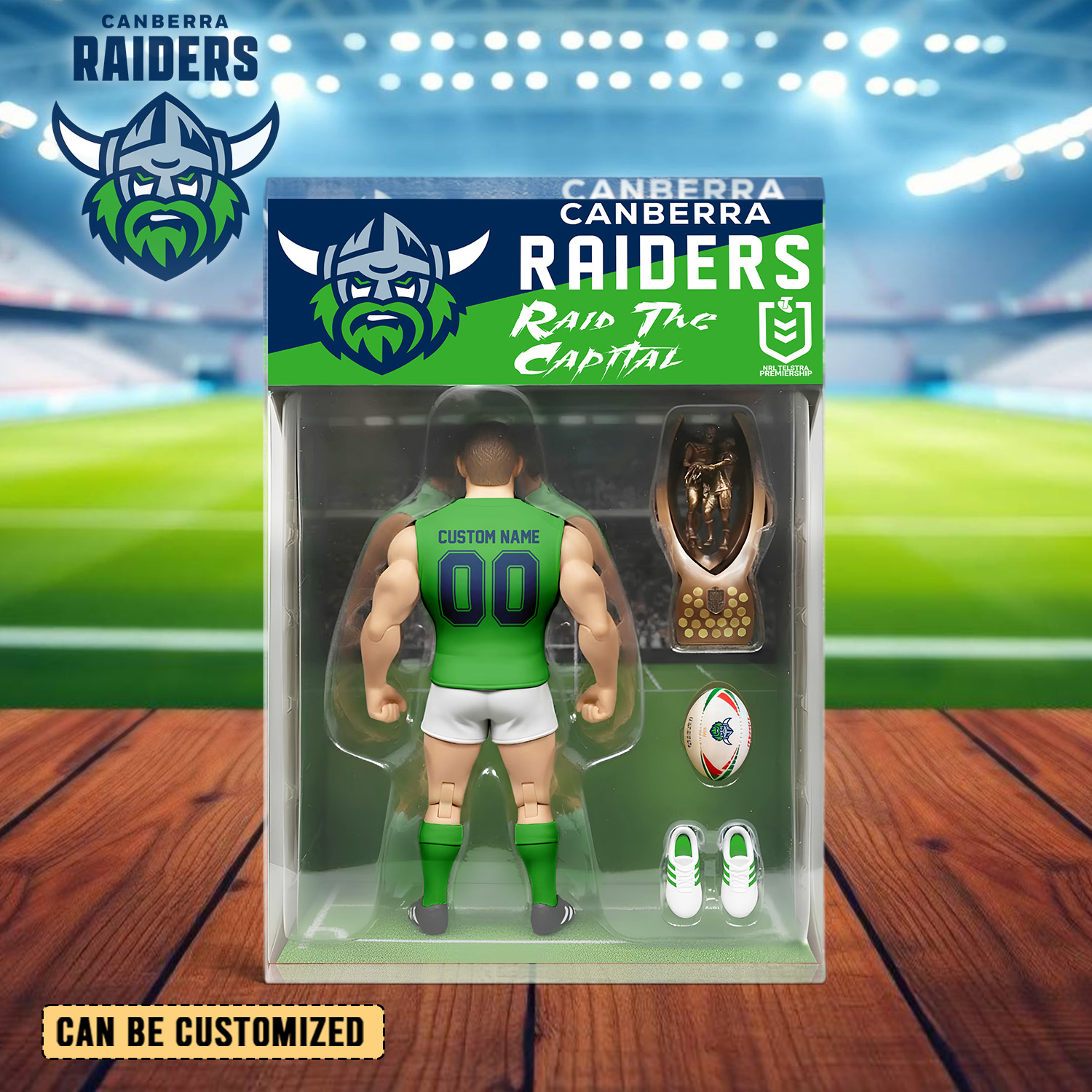 Auspiritmerch Canberra Raiders Personalized Sports Acrylic Block Plaque Gift For Fans