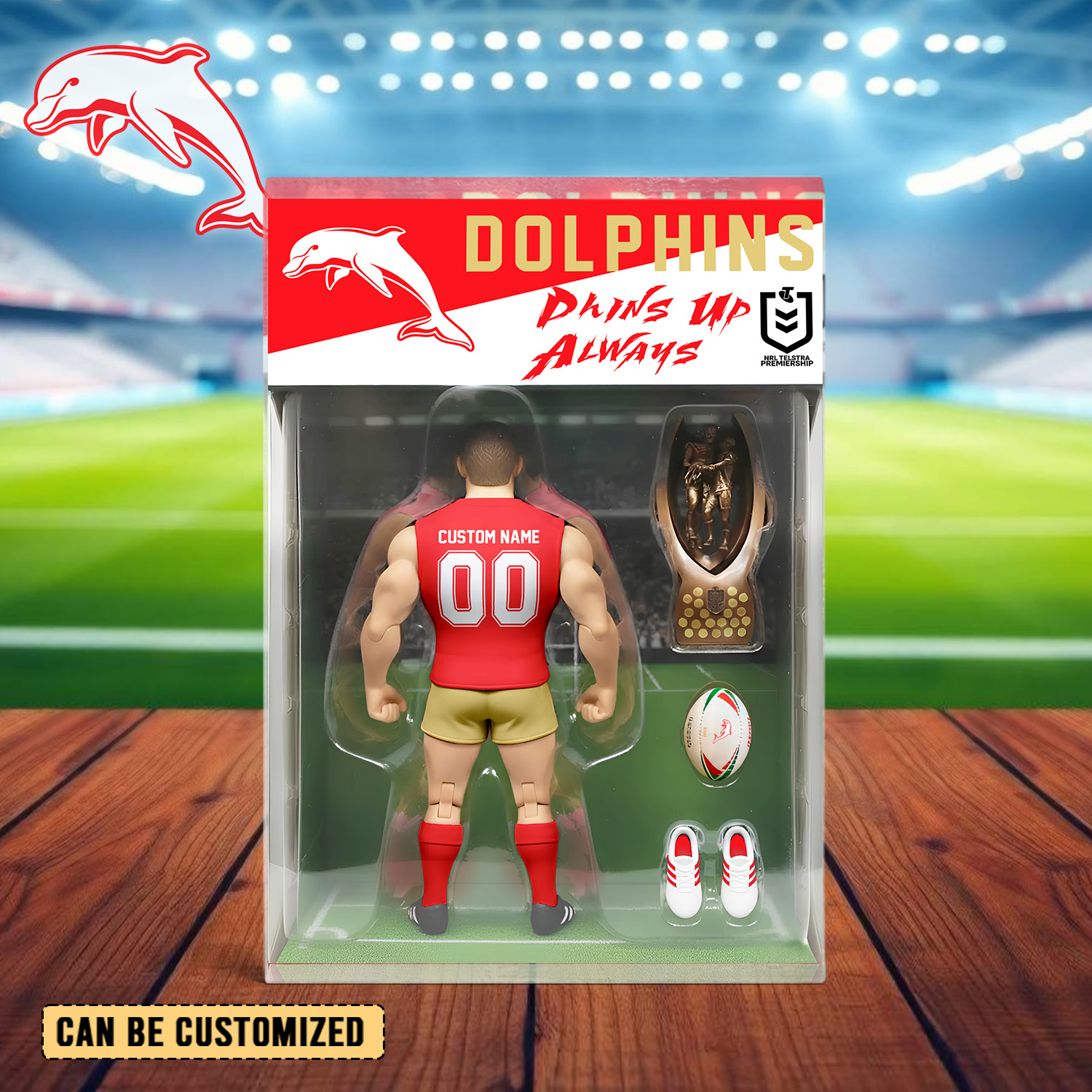 Auspiritmerch Dolphins Personalized Sports Acrylic Block Plaque Gift For Fans