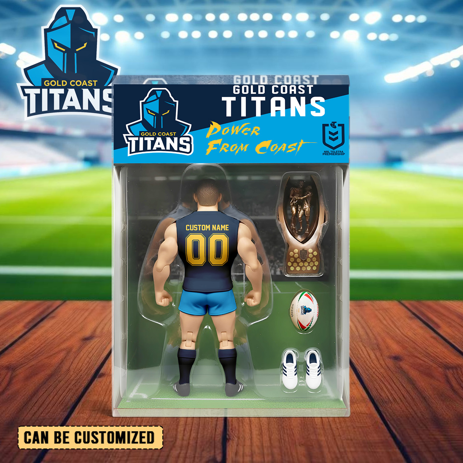 Auspiritmerch Gold Coast Titans Personalized Sports Acrylic Block Plaque Gift For Fans