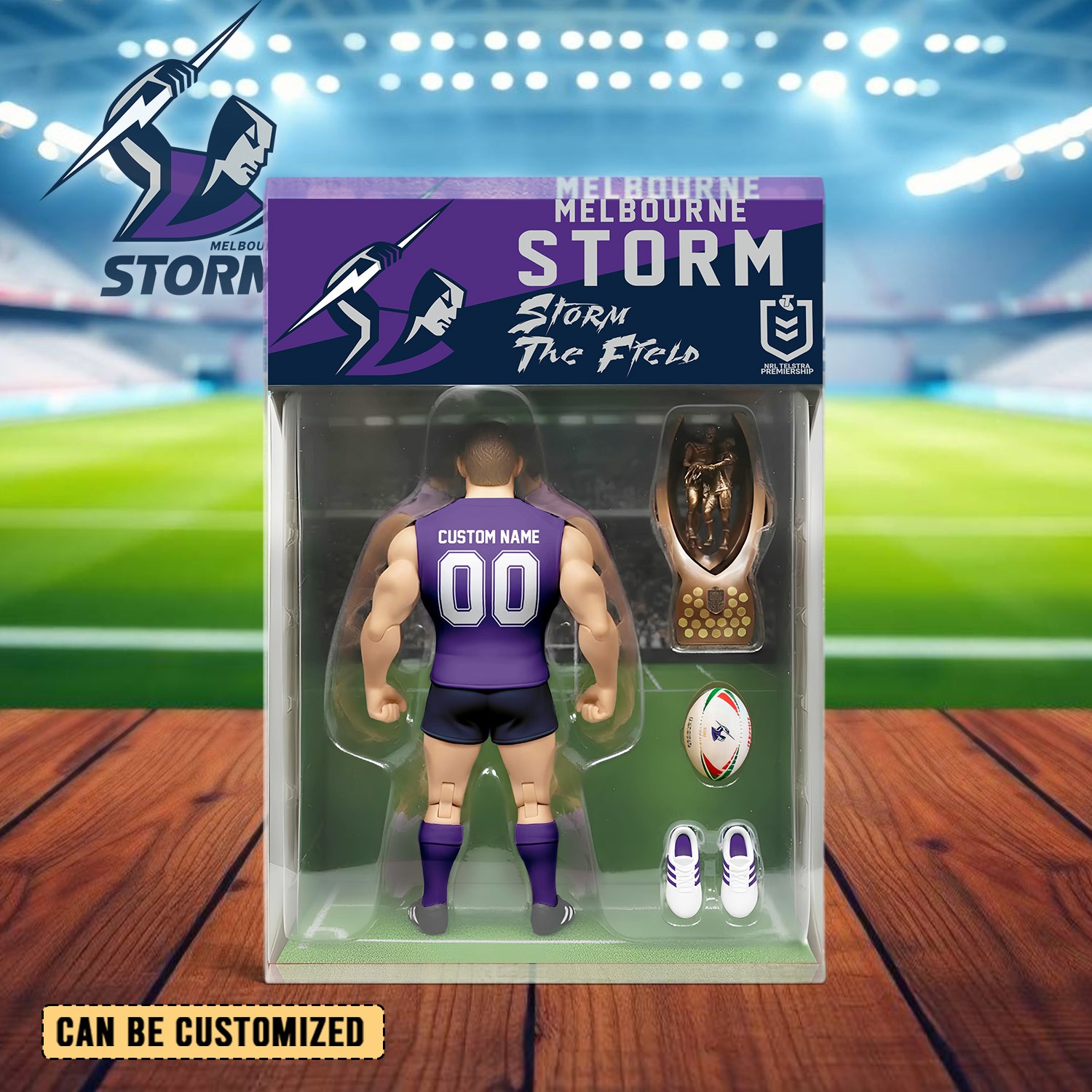 Auspiritmerch Melbourne Storm Personalized Sports Acrylic Block Plaque Gift For Fans