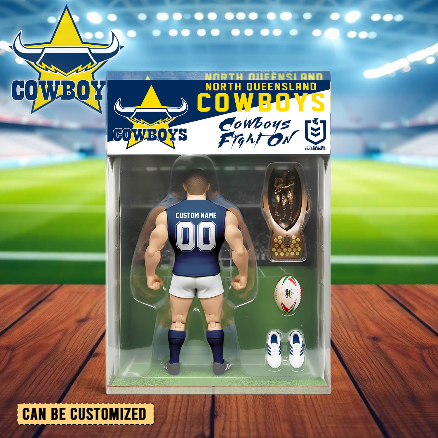 Auspiritmerch North Queensland Cowboys Personalized Sports Acrylic Block Plaque Gift For Fans