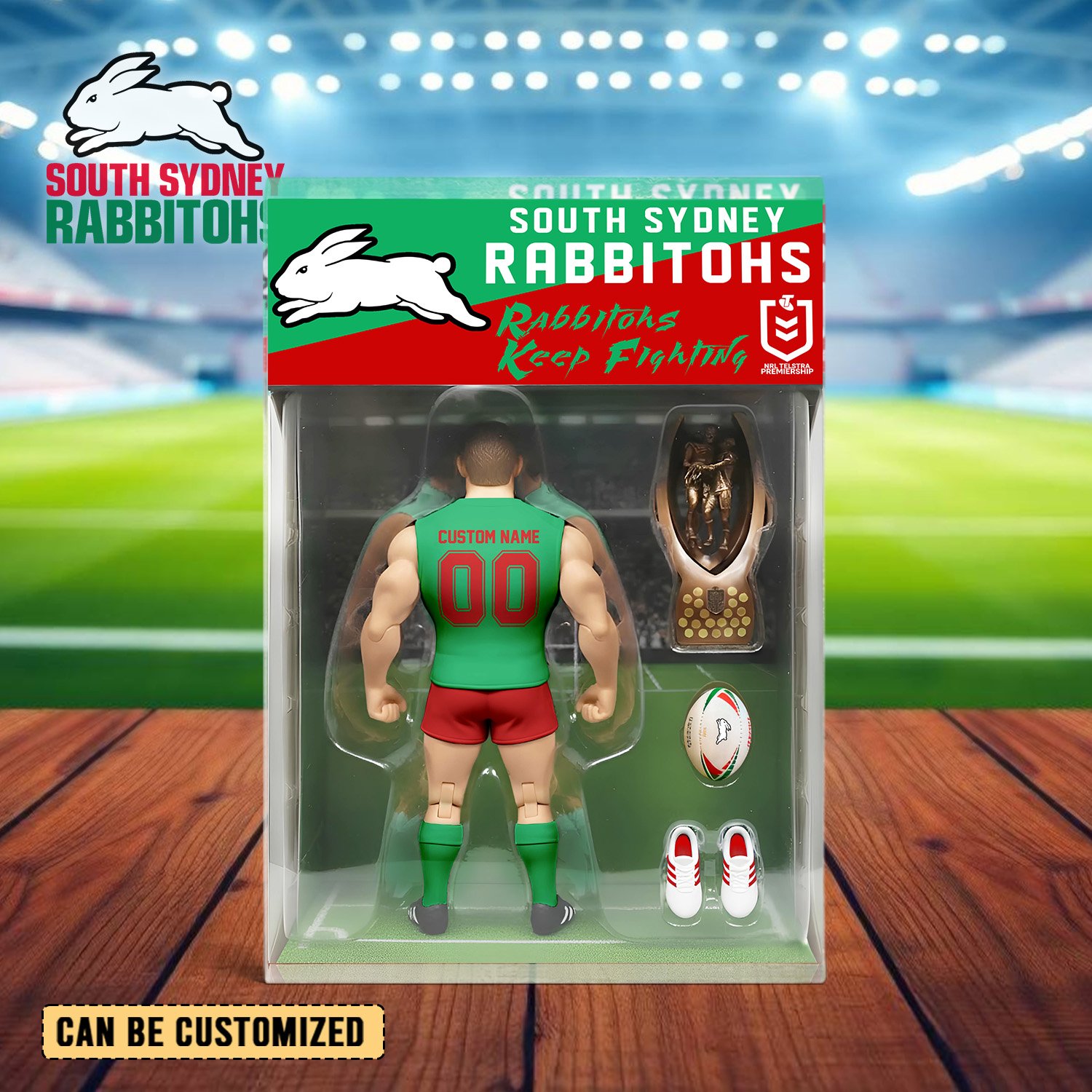 Auspiritmerch South Sydney Rabbitohs Personalized Sports Acrylic Block Plaque Gift For Fans