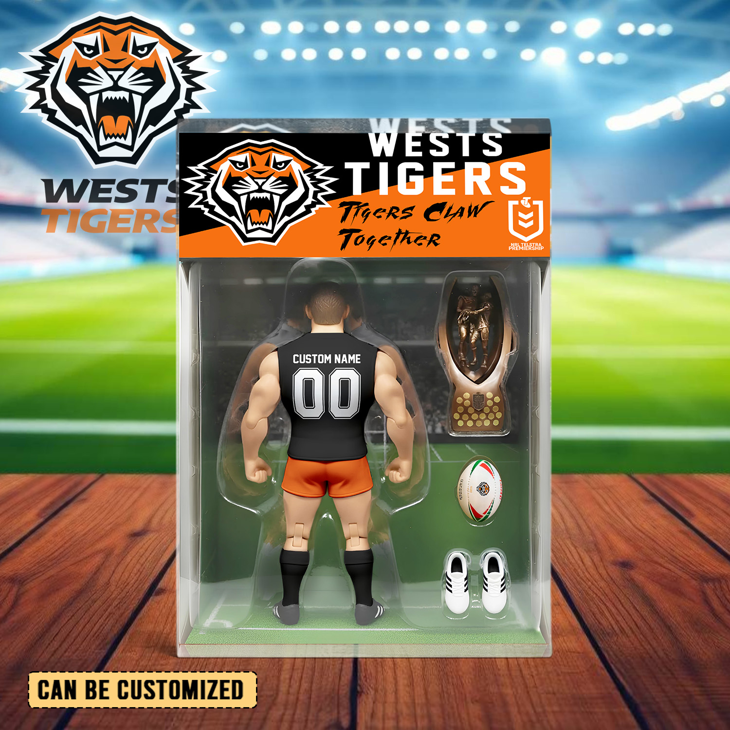 Auspiritmerch Wests Tigers Personalized Sports Acrylic Block Plaque Gift For Fans