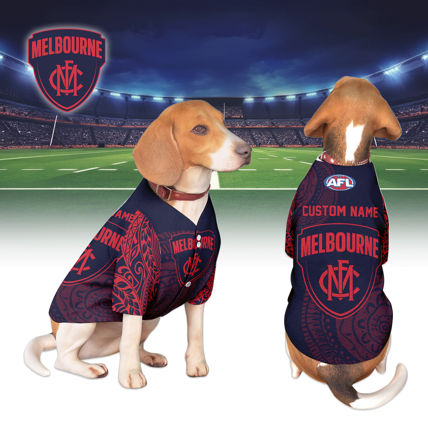 Auspiritmerch Melbourne Demons Personalized Pet Baseball Jersey Gift For Fans
