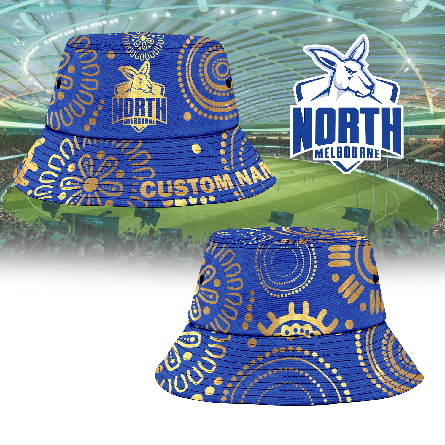 Auspiritmerch North Melbourne Sports Personalized Bucket Hat Gift For Fans