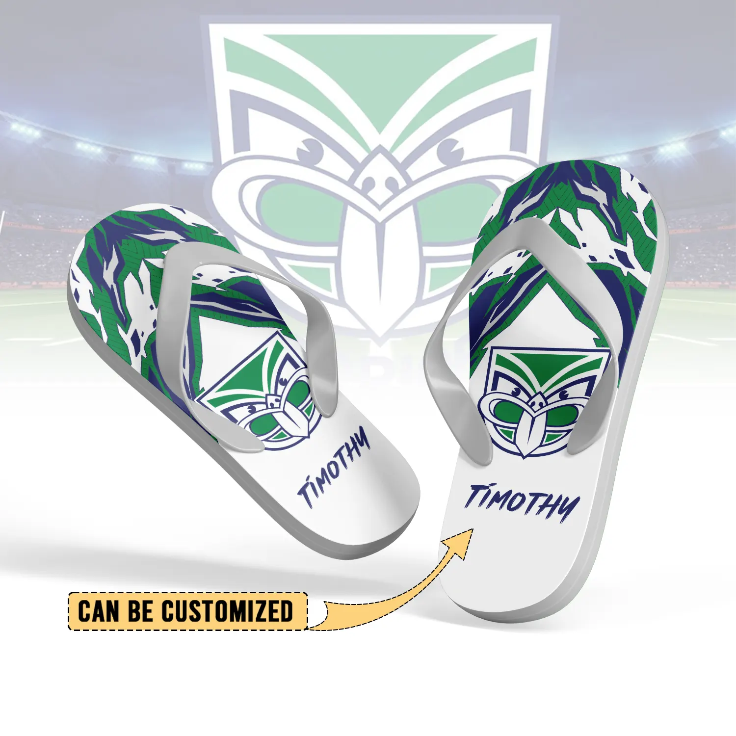 Auspiritmerch New Zealand Warriors Personalized Flip Flops Gift For Fans