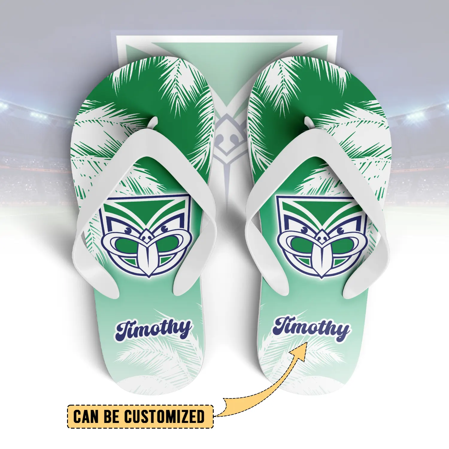 Auspiritmerch New Zealand Warriors Personalized Flip Flops Gift For Fans