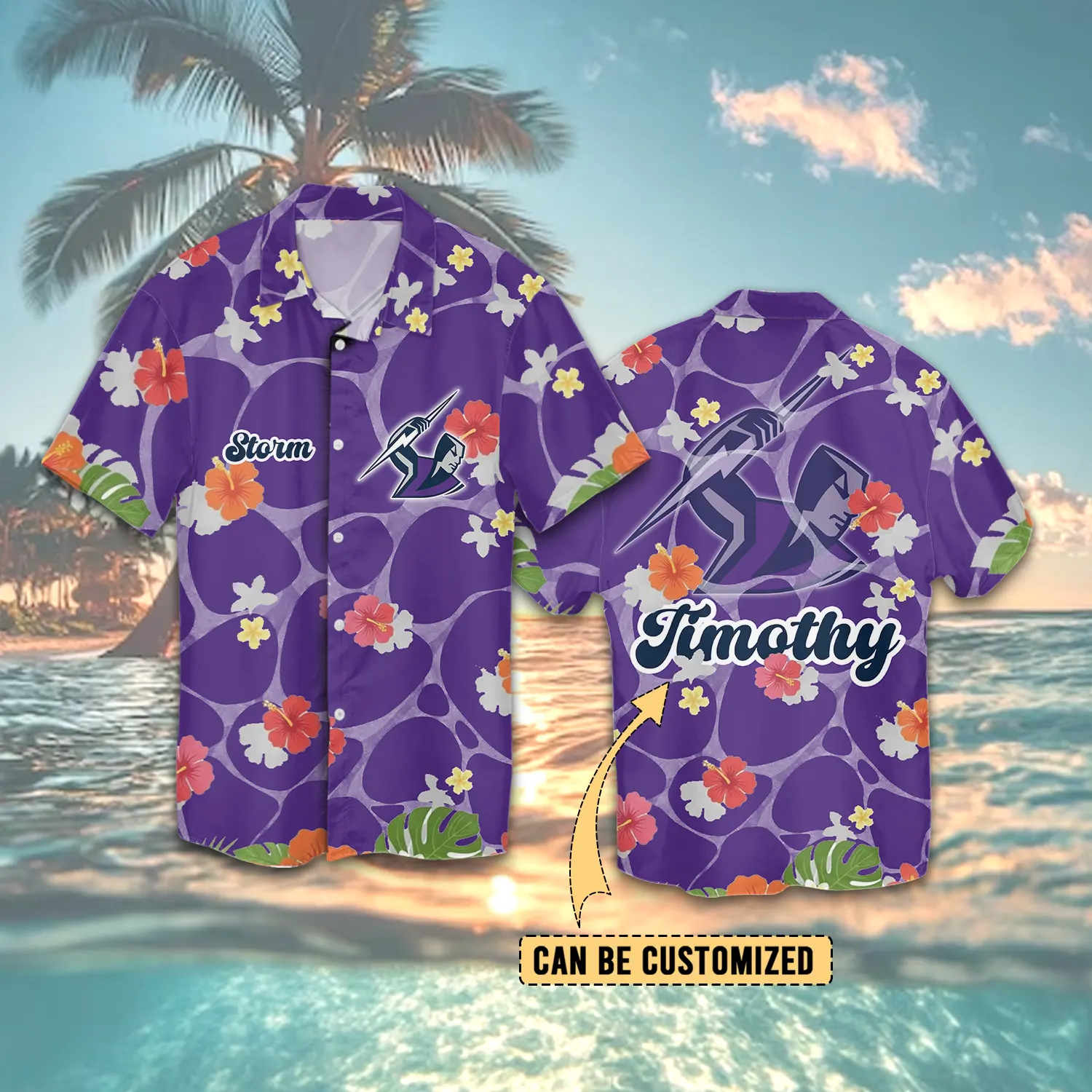 Auspiritmerch Melbourne Storm Personalized Combo Hawaiian Shirt And Shorts For Fans