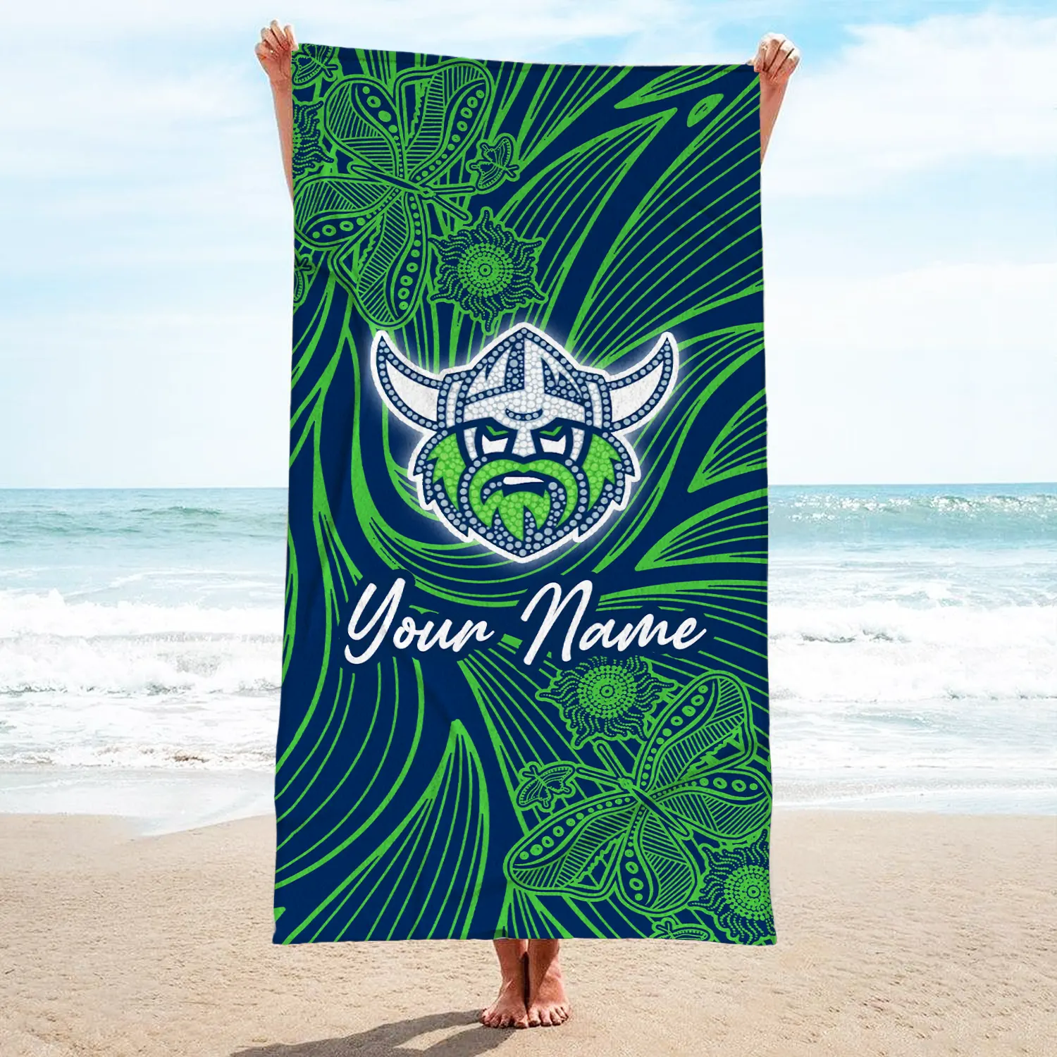 Auspiritmerch Canberra Raiders Personalized Pool Travel Beach and Bath Towels for Kids and Adult