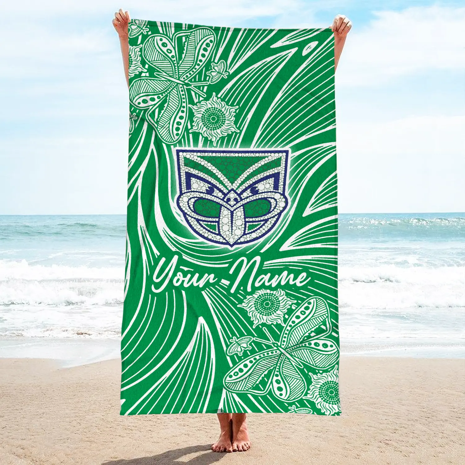 Auspiritmerch New Zealand Warriors Personalized Pool Travel Beach and Bath Towels for Kids and Adult