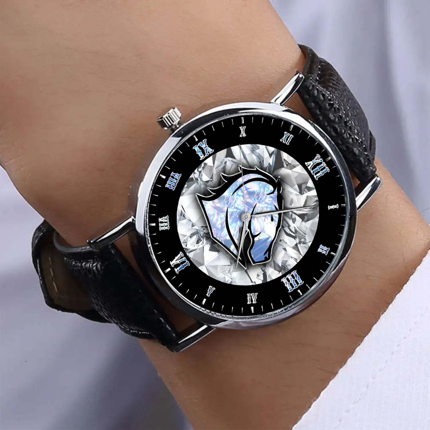 Auspiritmerch Brisbane Broncos Personalized Stitched Leather Watch Gift For Fans