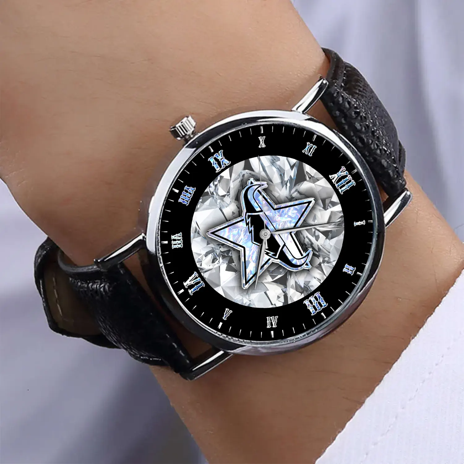 Auspiritmerch North Queensland Cowboys Personalized Stitched Leather Watch Gift For Fans