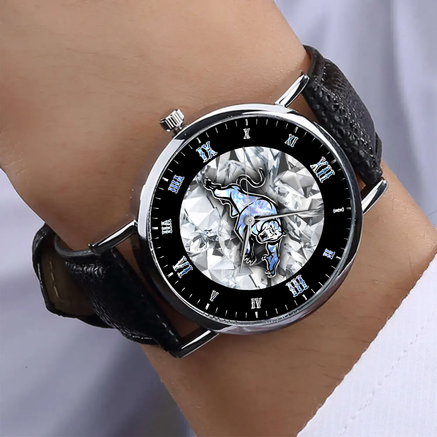 Auspiritmerch Penrith Panthers Personalized Stitched Leather Watch Gift For Fans