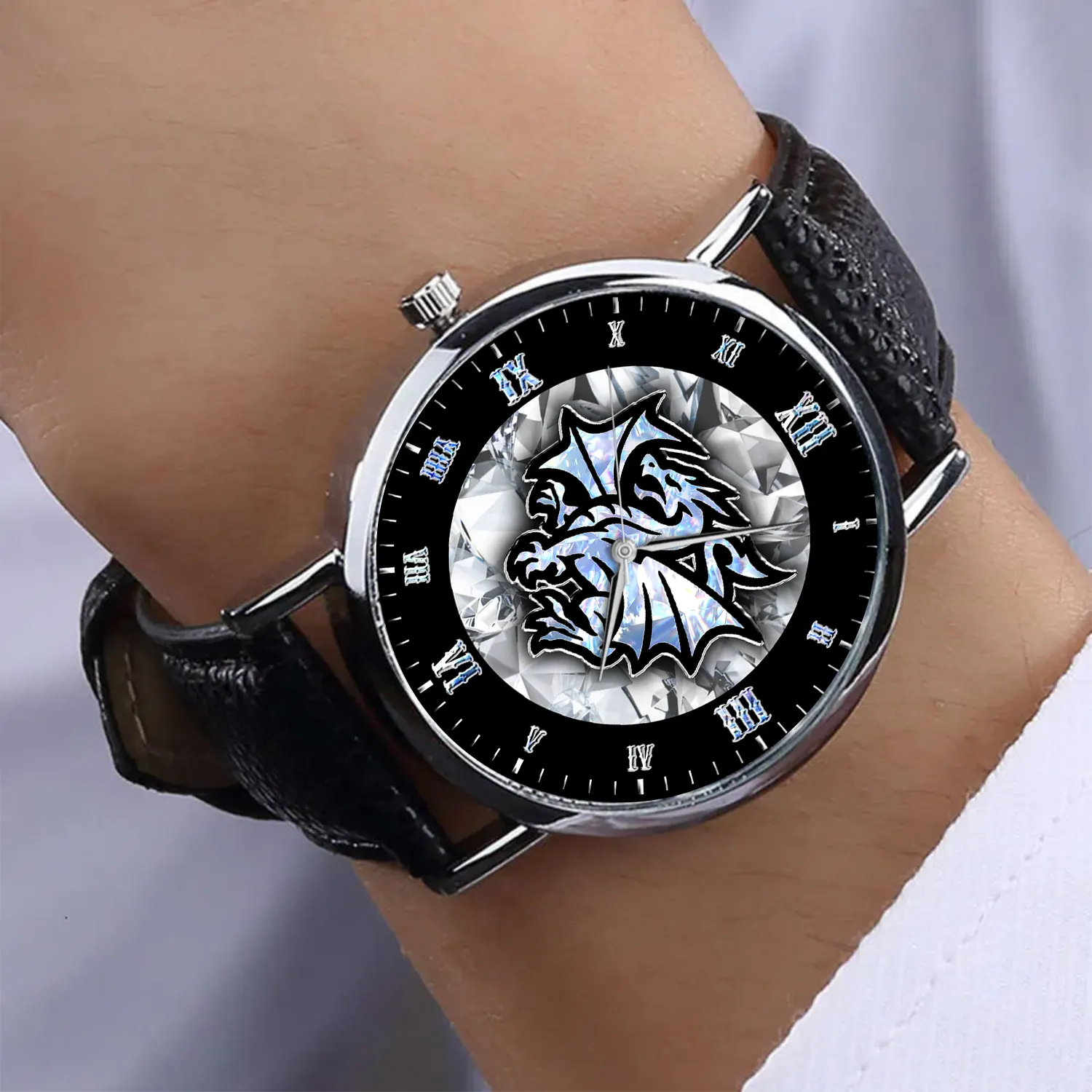 Auspiritmerch St. George Illawarra Dragons Personalized Stitched Leather Watch Gift For Fans