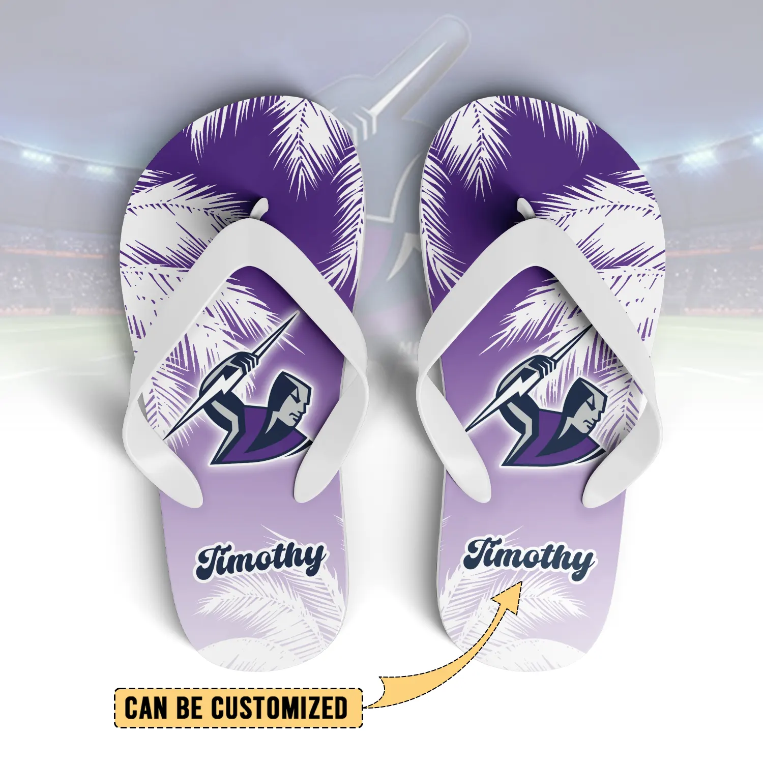 Auspiritmerch Melbourne Storm Personalized Flip Flops Gift For Fans