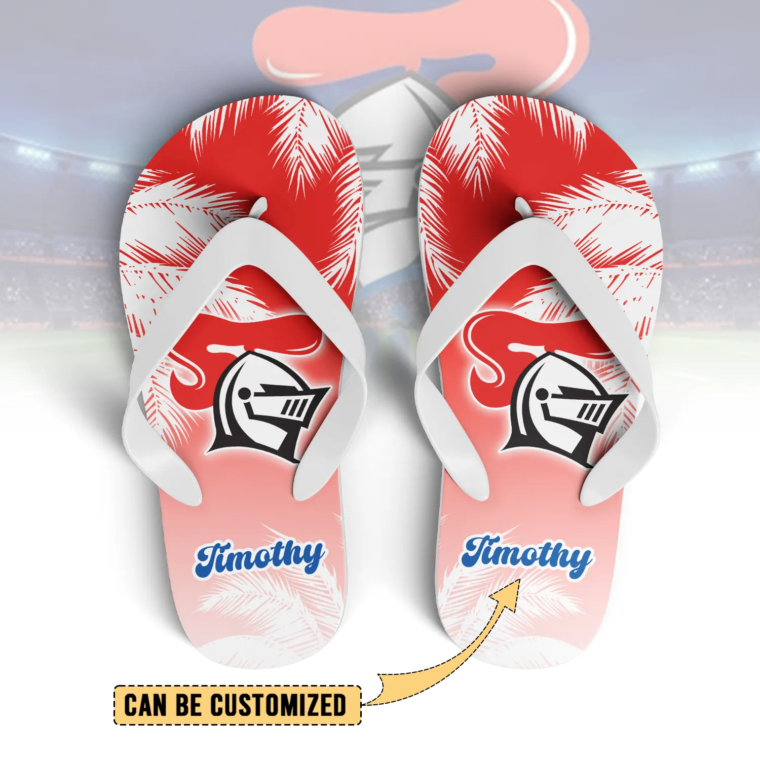 Auspiritmerch Newcastle Knights Personalized Flip Flops Gift For Fans