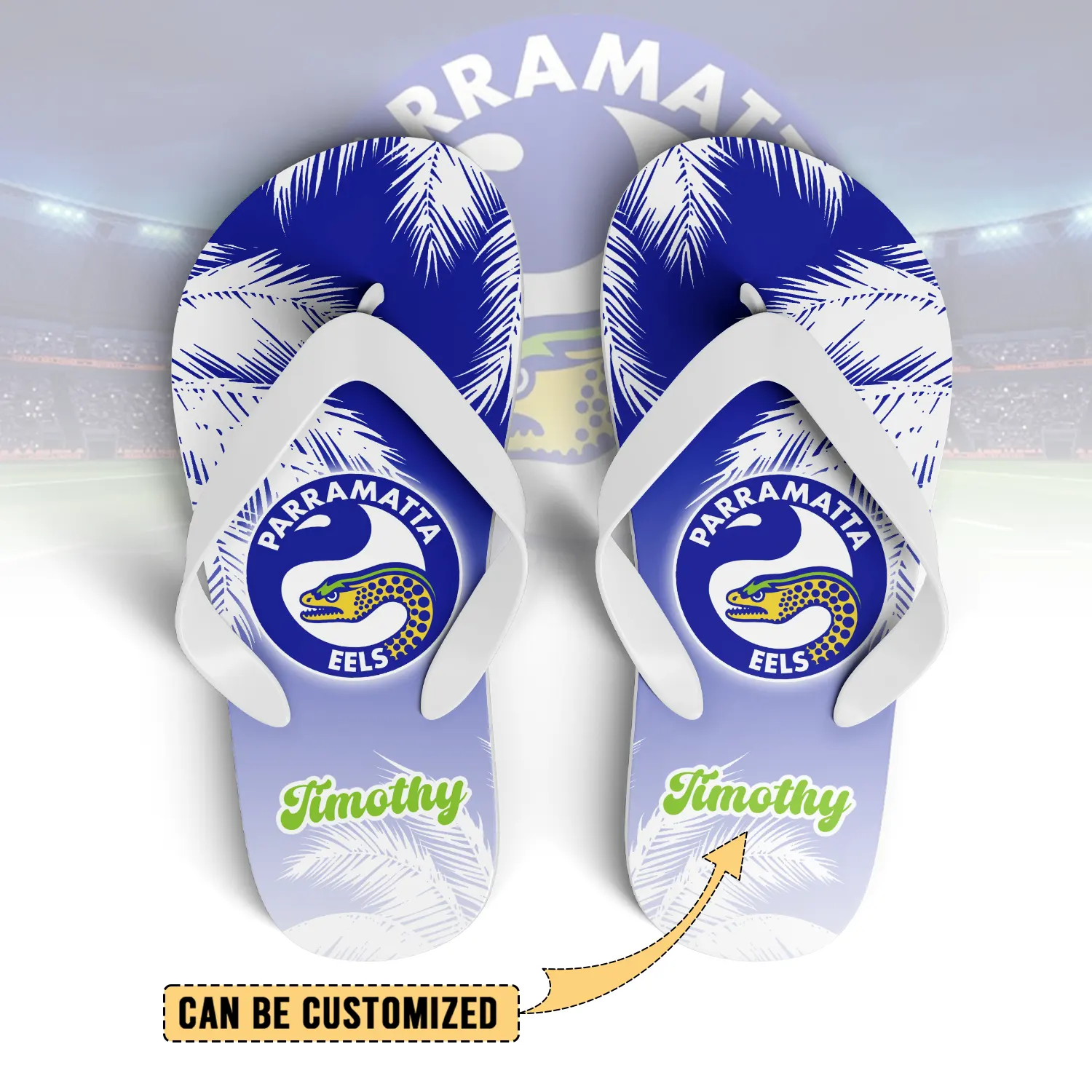 Auspiritmerch Parramatta Eels Personalized Flip Flops Gift For Fans