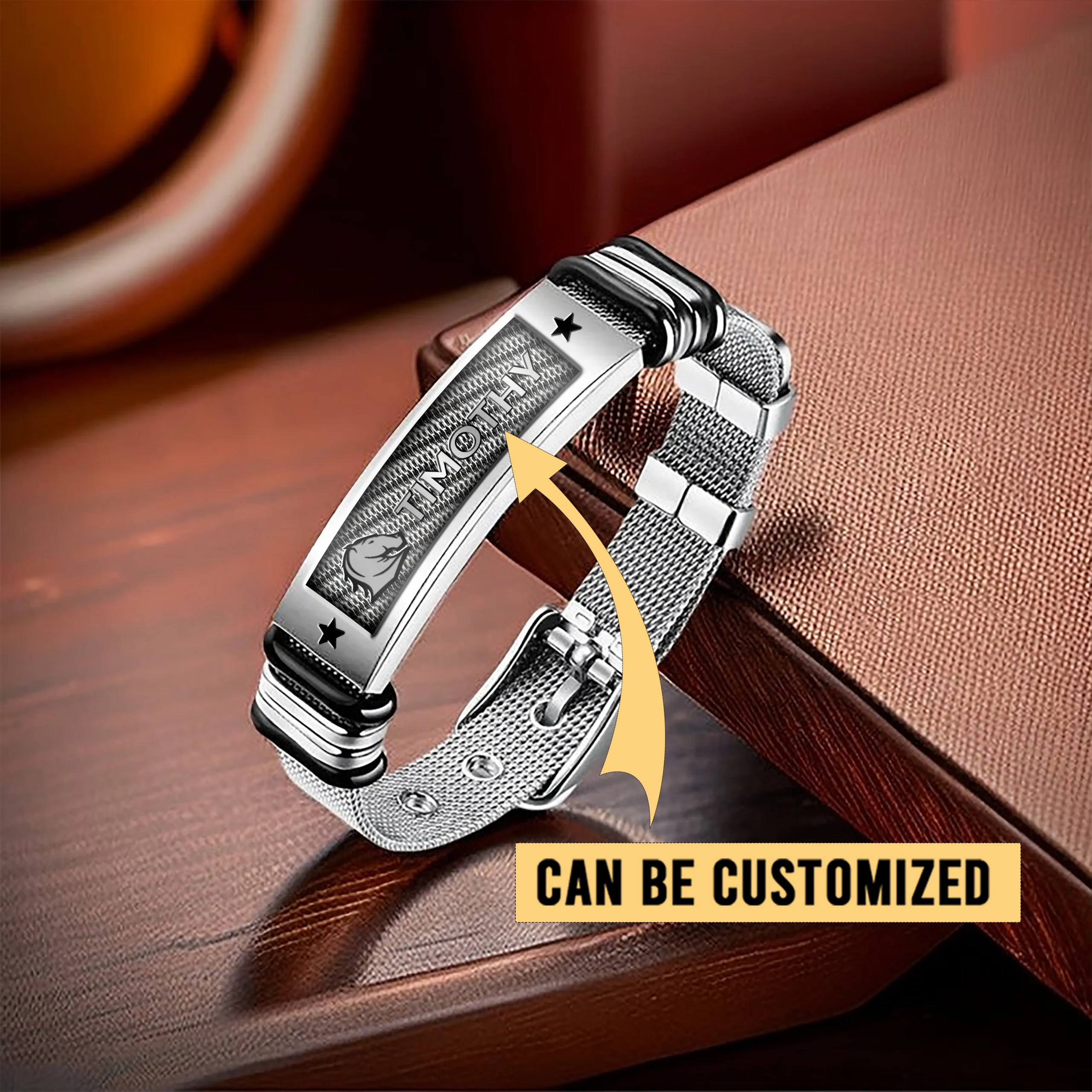 Auspiritmerch Brisbane Broncos Personalized Men's Metal Bracelet Gift For Fans