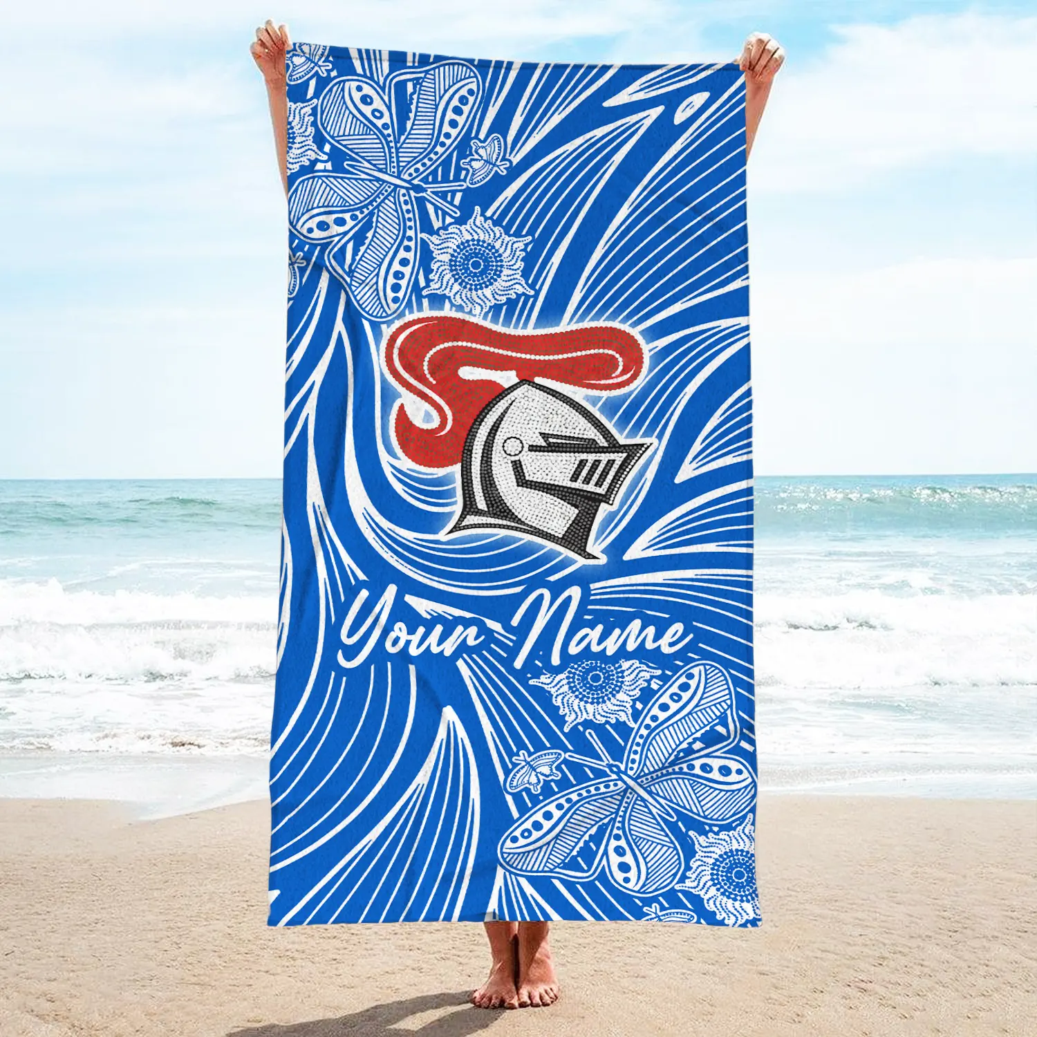Auspiritmerch Newcastle Knights Personalized Pool Travel Beach and Bath Towels for Kids and Adult