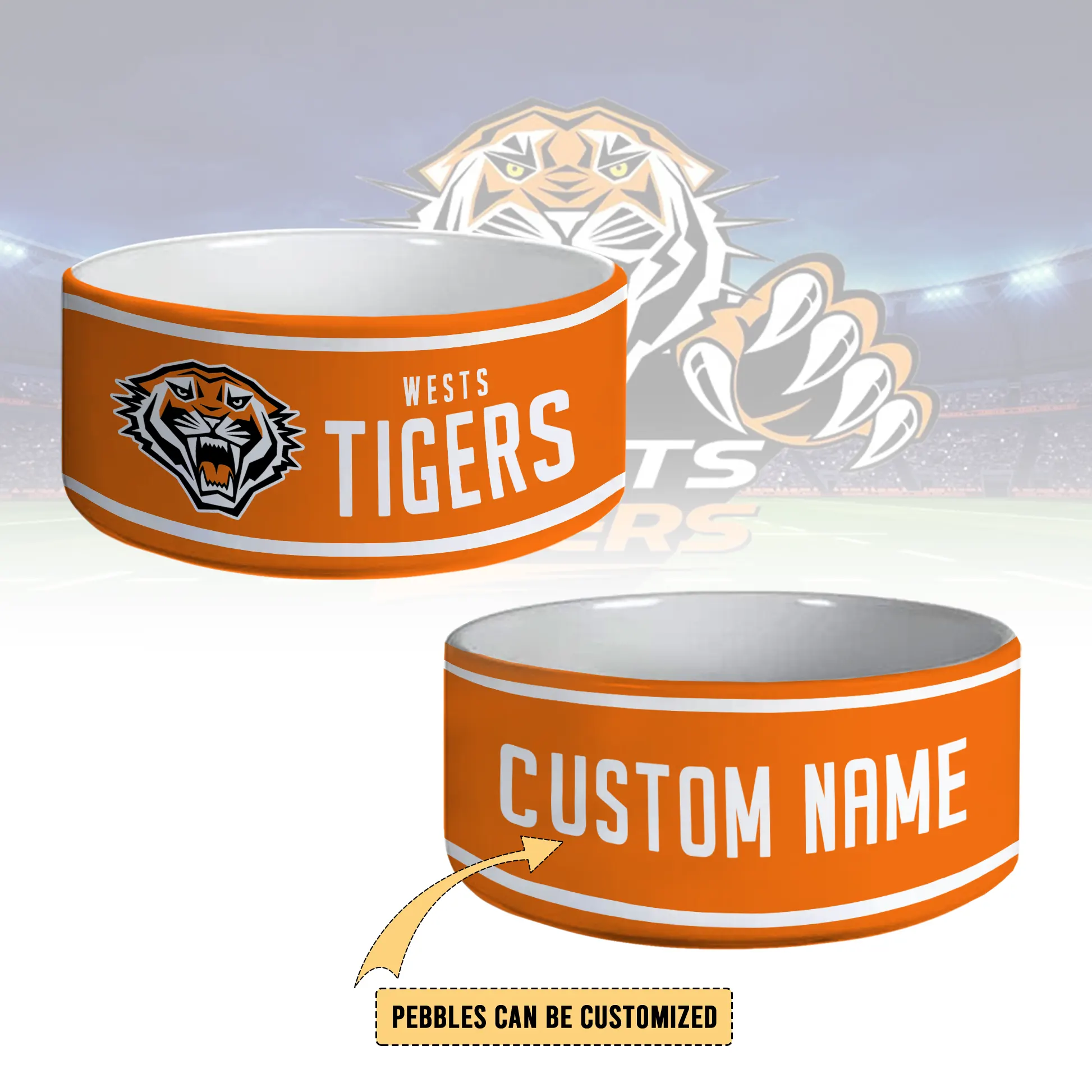 Auspiritmerch New Zealand Warriors Personalized Ceramic Pet Bowl Gift For Fans